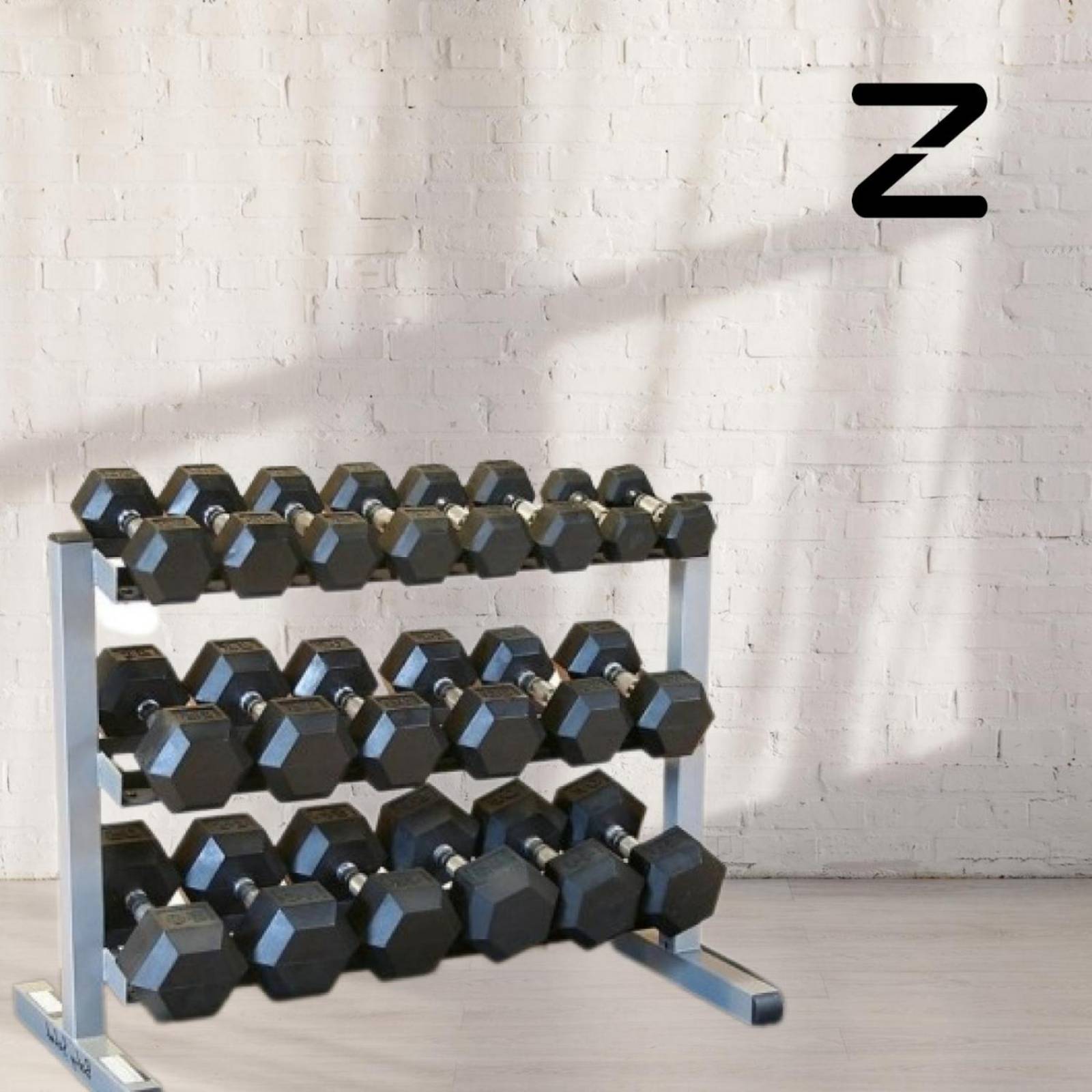 Rack Con 10 Pares De Mancuernas Gym 5 A 50lb Pesas Gimnasio 