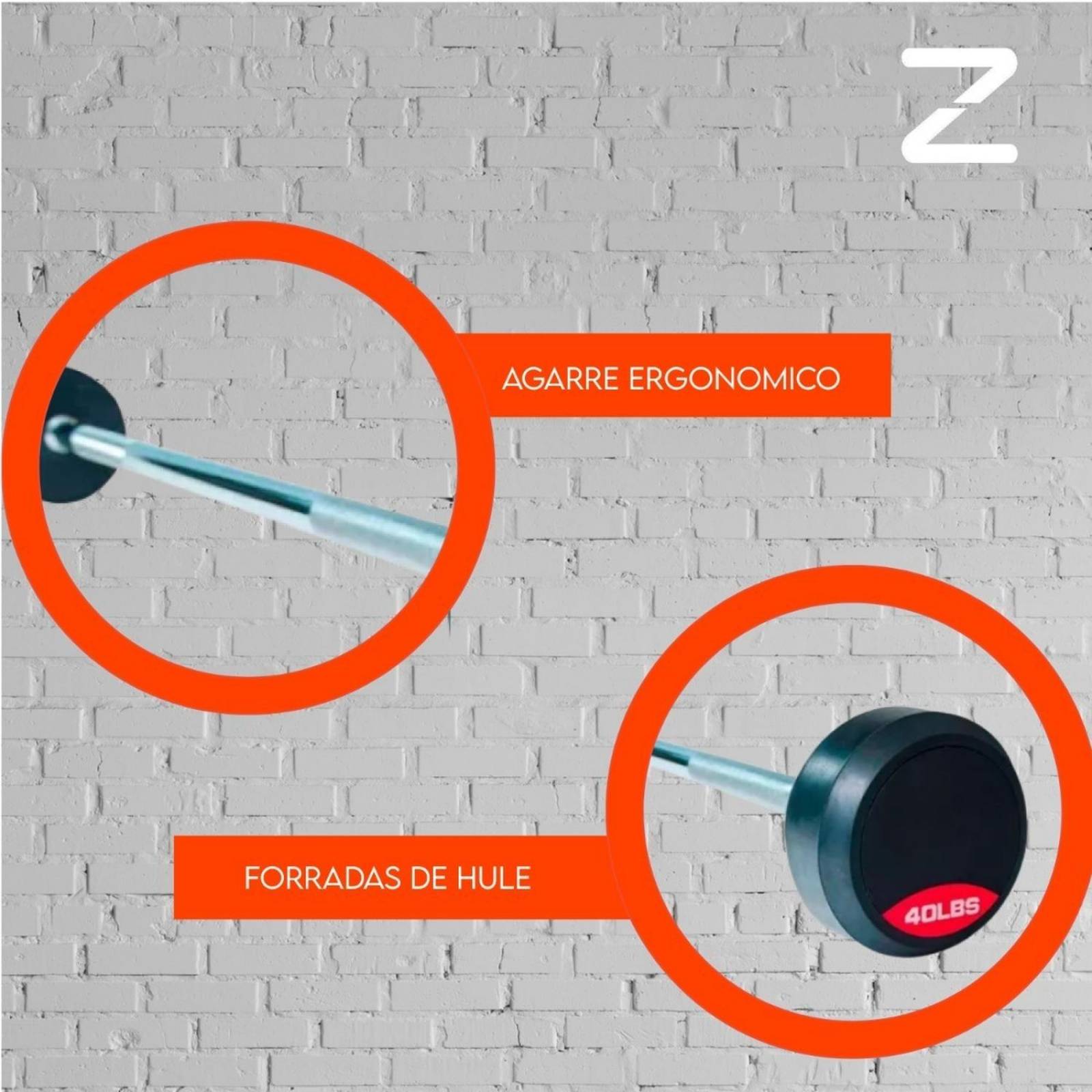 Kit 5 Barras Rectas De Peso Fijo Set Completo 20 A 60 Lb Gym 