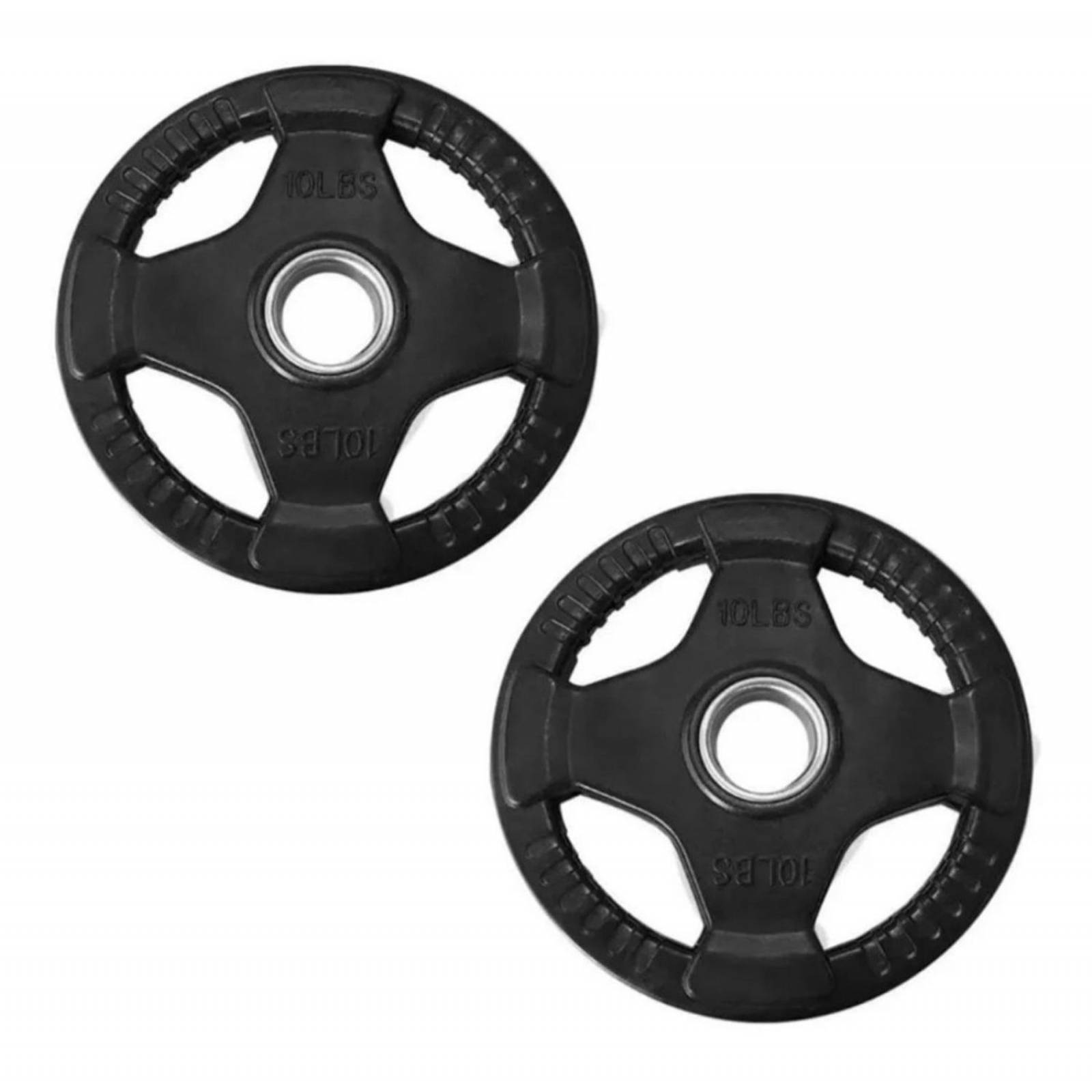 Par De Discos Para Pesas Olimpicos Barra Gym Agarradera 10lb 