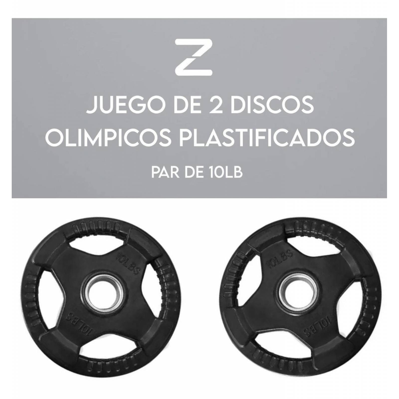 Par De Discos Para Pesas Olimpicos Barra Gym Agarradera 10lb 