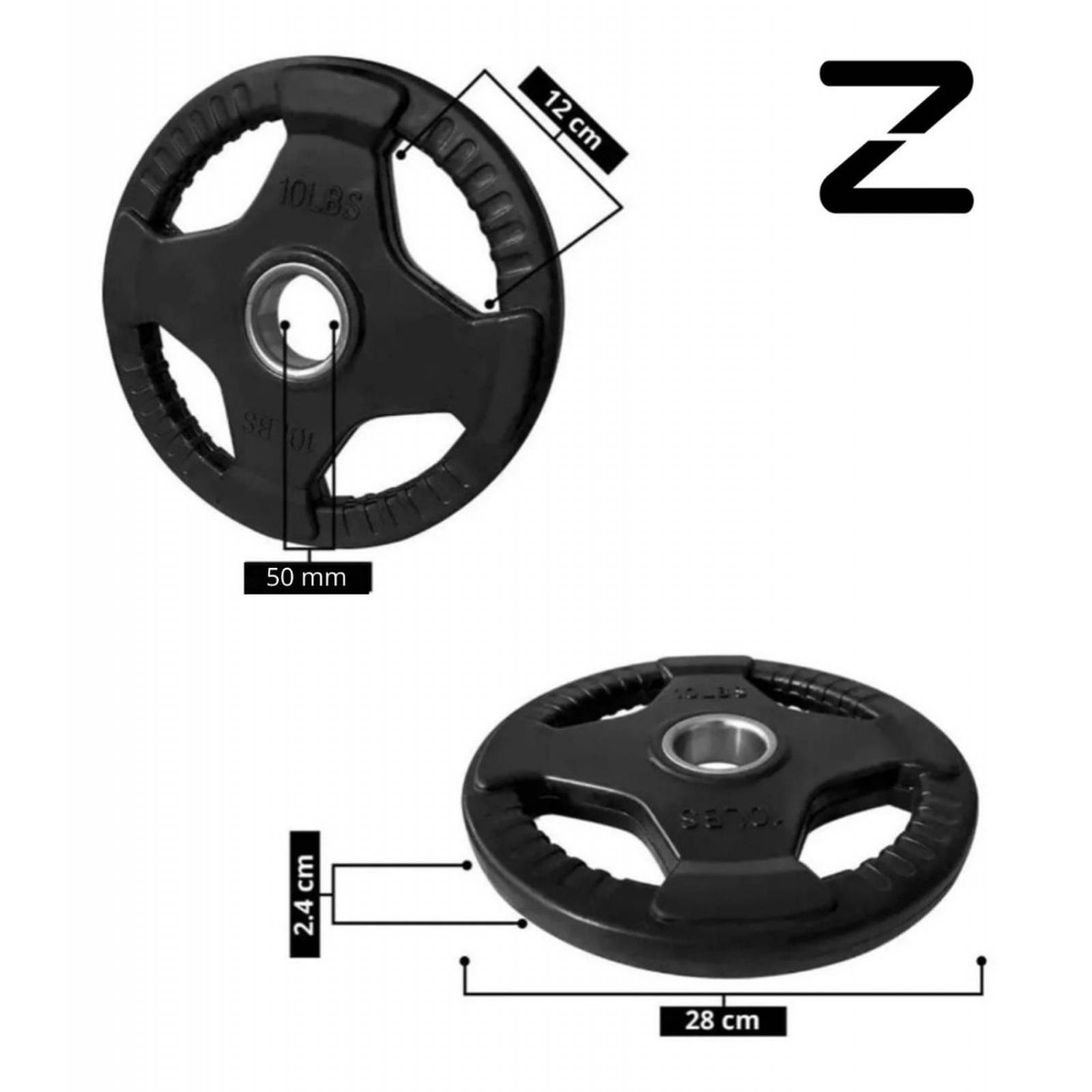 Par De Discos Para Pesas Olimpicos Barra Gym Agarradera 10lb 