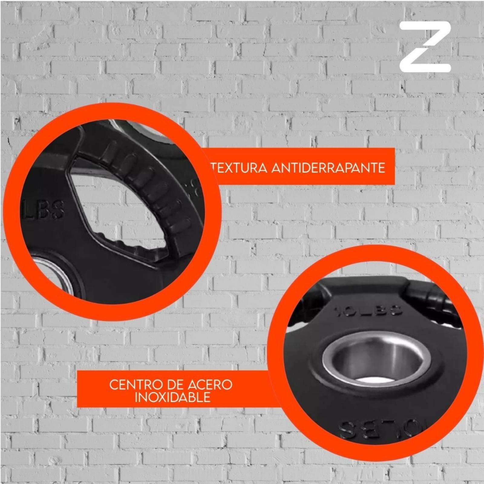 Par De Discos Para Pesas Olimpicos Barra Gym Agarradera 10lb 