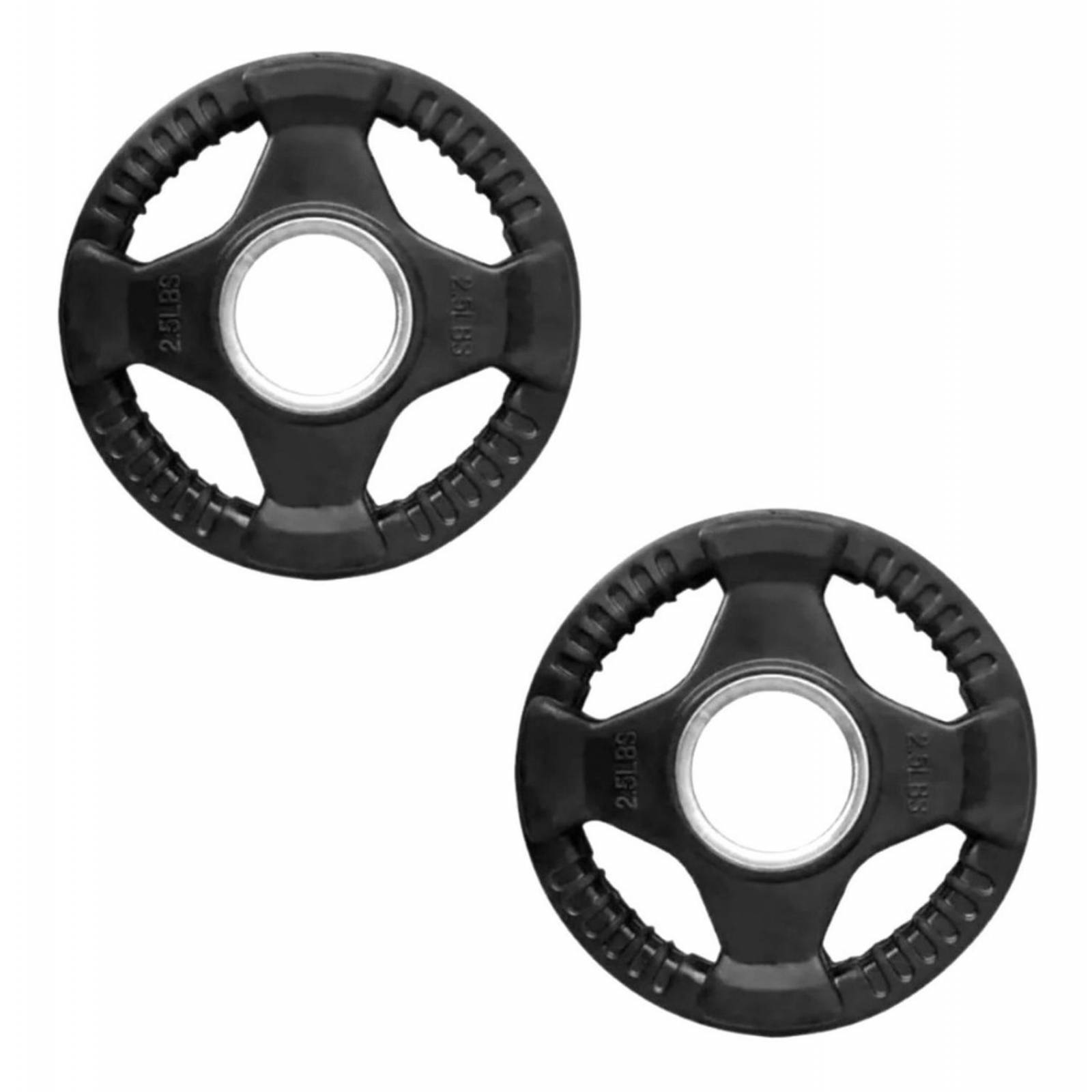 Par Discos Olimpicos Pesas Para Barra Agarradera Gym 2.5 Lbs 