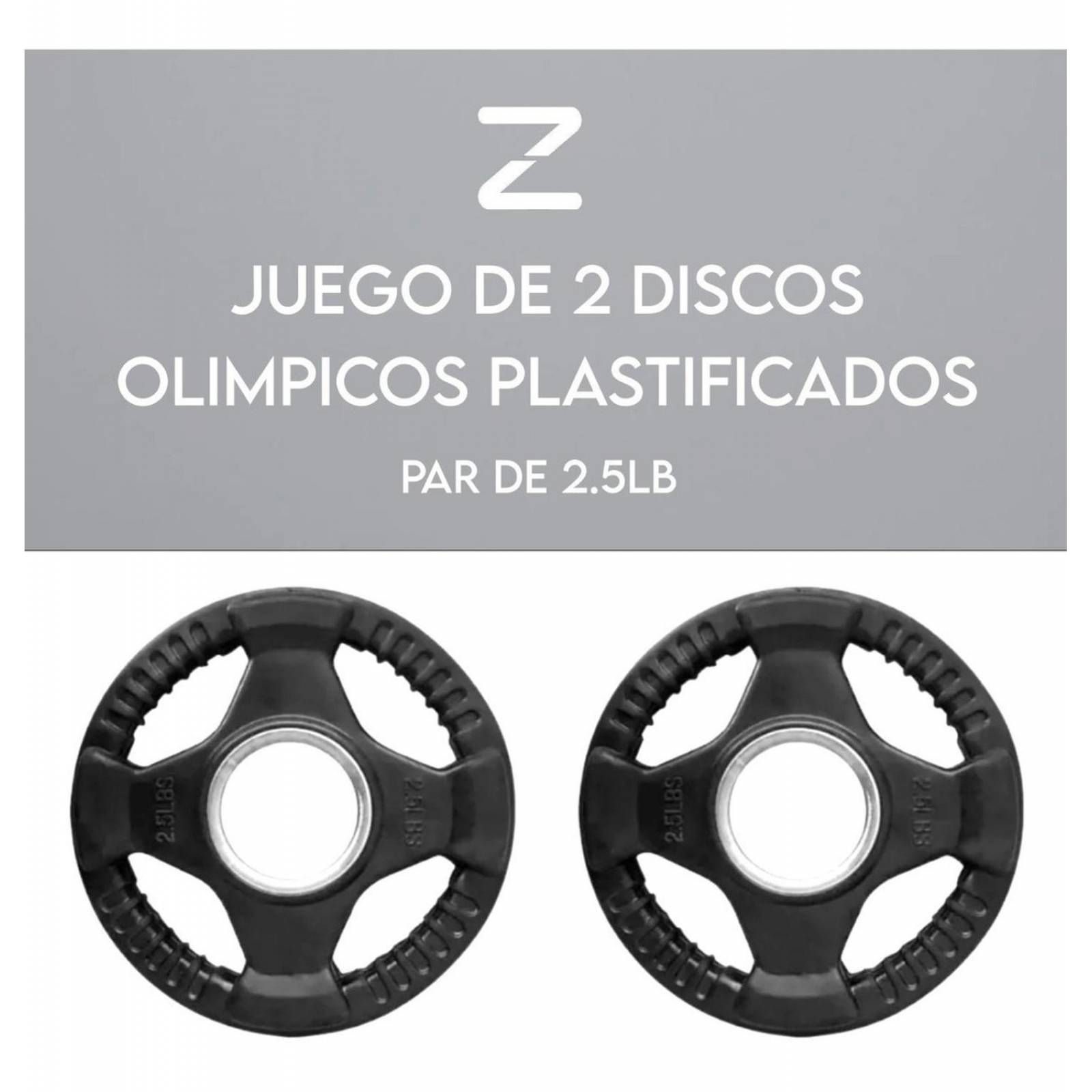 Par Discos Olimpicos Pesas Para Barra Agarradera Gym 2.5 Lbs 