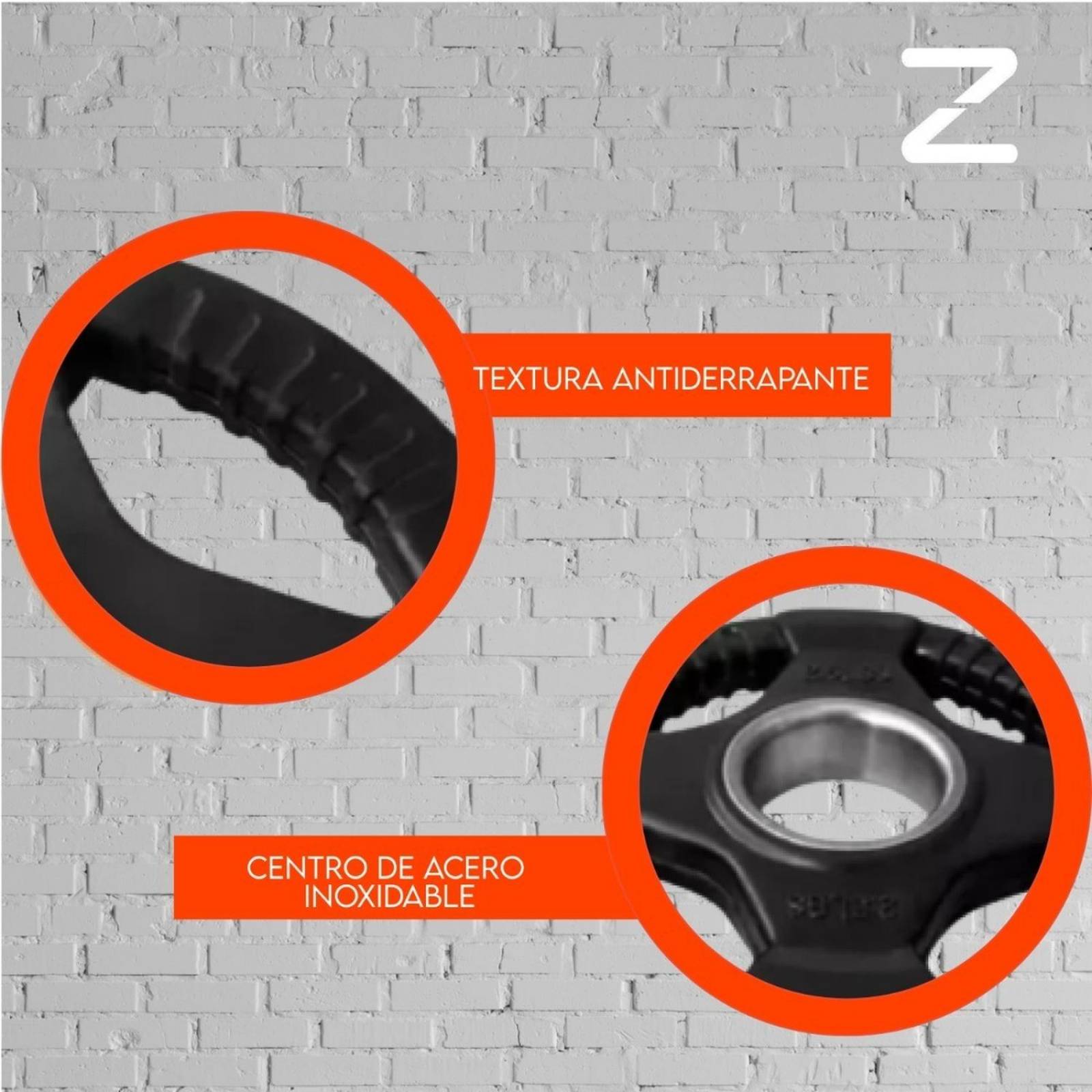 Par Discos Olimpicos Pesas Para Barra Agarradera Gym 2.5 Lbs 