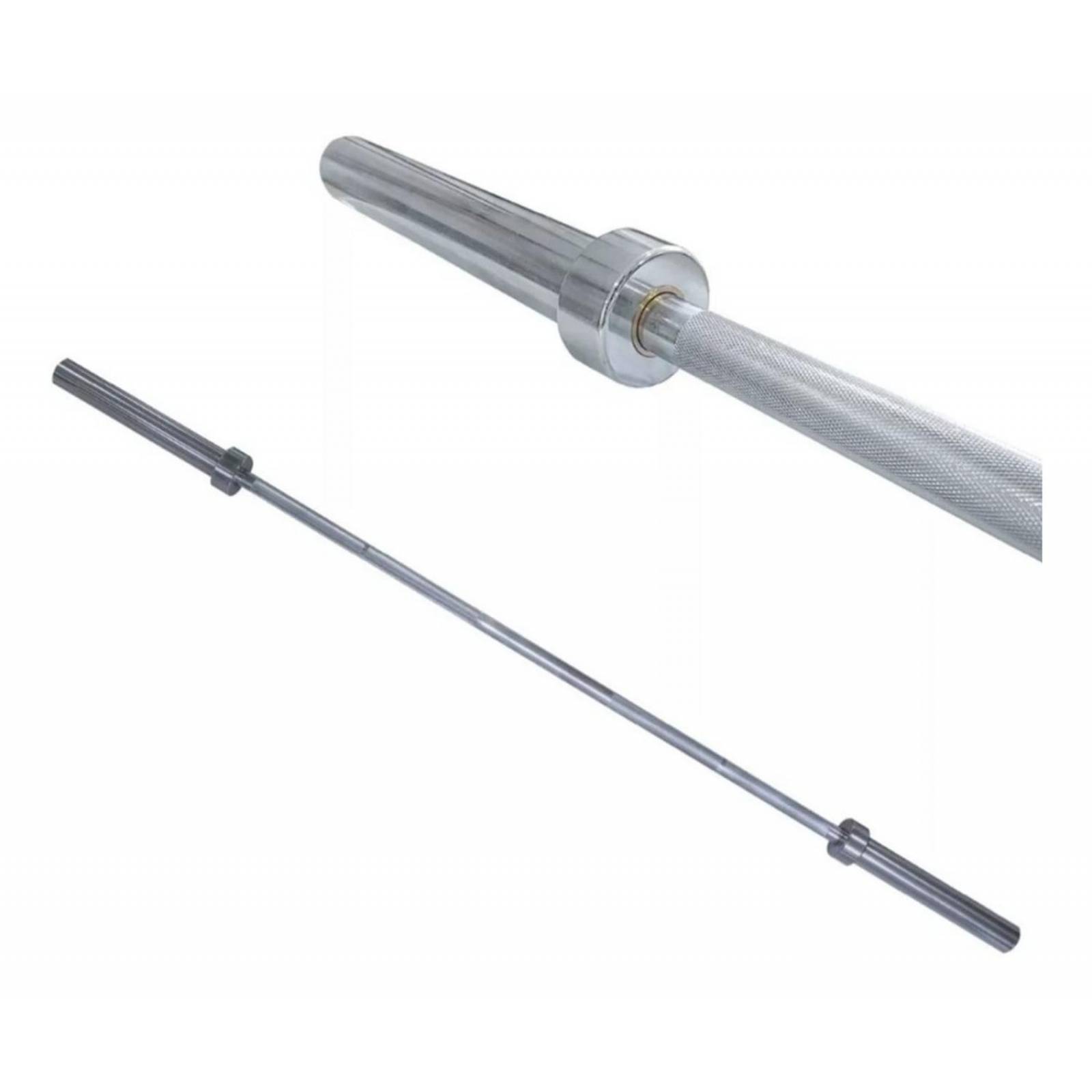 Barra Olimpica Profesional Pesas 2.1m Cromada Recta Gym 45lb 