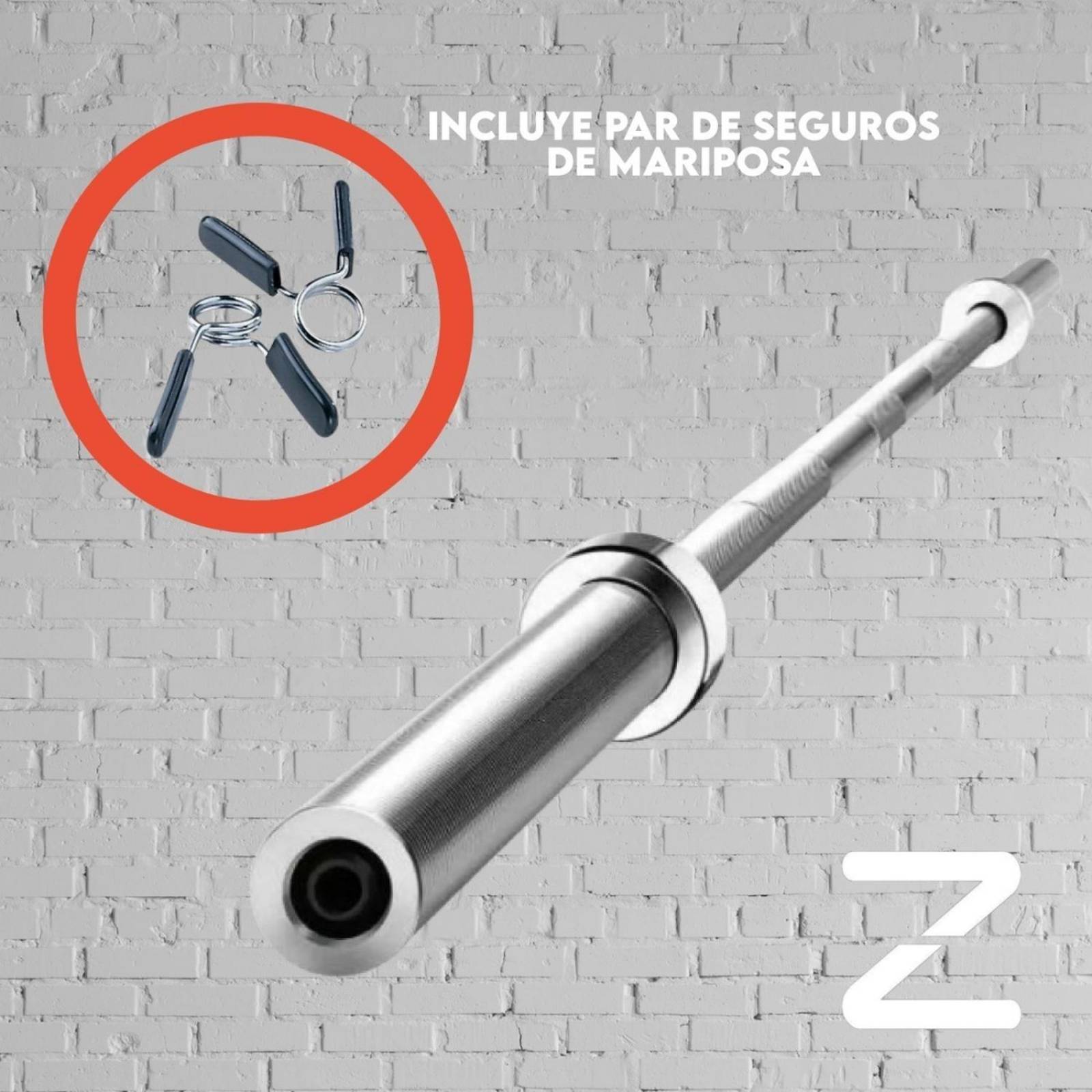 Barra Olimpica Profesional Pesas 2.1m Cromada Recta Gym 45lb 