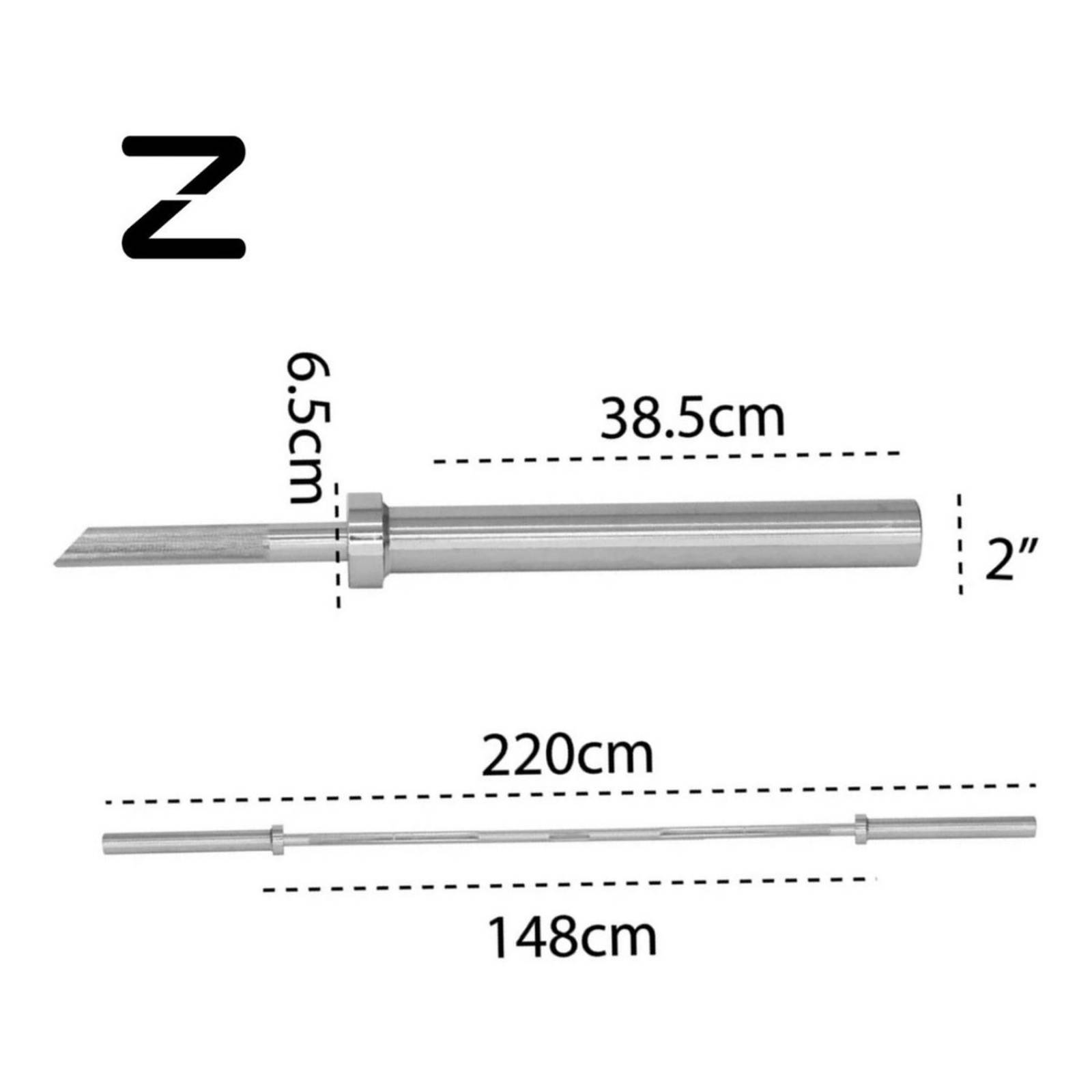 Barra Olimpica Economica Prfesional Gym 2.2m Sin Buje 20 Kgs