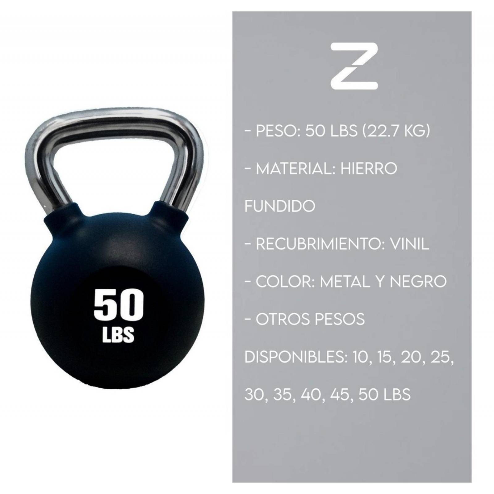 Pesa Rusa Para Hacer Ejercicio Kettlebell 50lb Accesorio Gym 