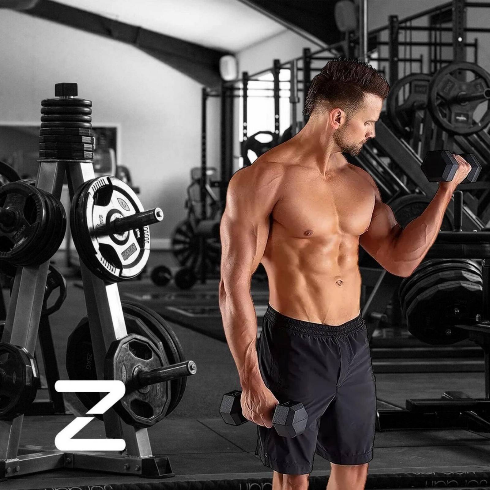 Kit De Pesas Para Hacer Ejercicio Par De Mancuernas Gym 45lb 