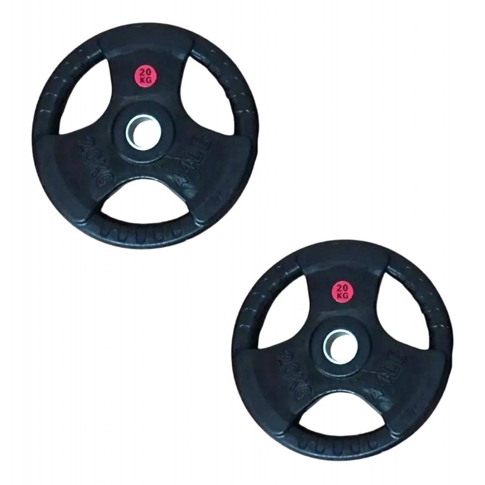 Par De Discos Para Pesas Olimpicos Barra Gym Agarradera 20kg 