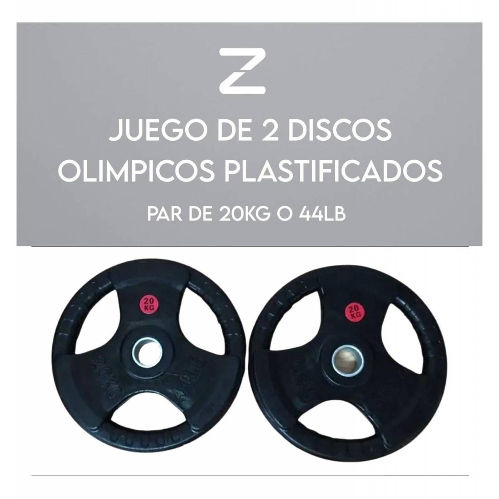 Par De Discos Para Pesas Olimpicos Barra Gym Agarradera 20kg 