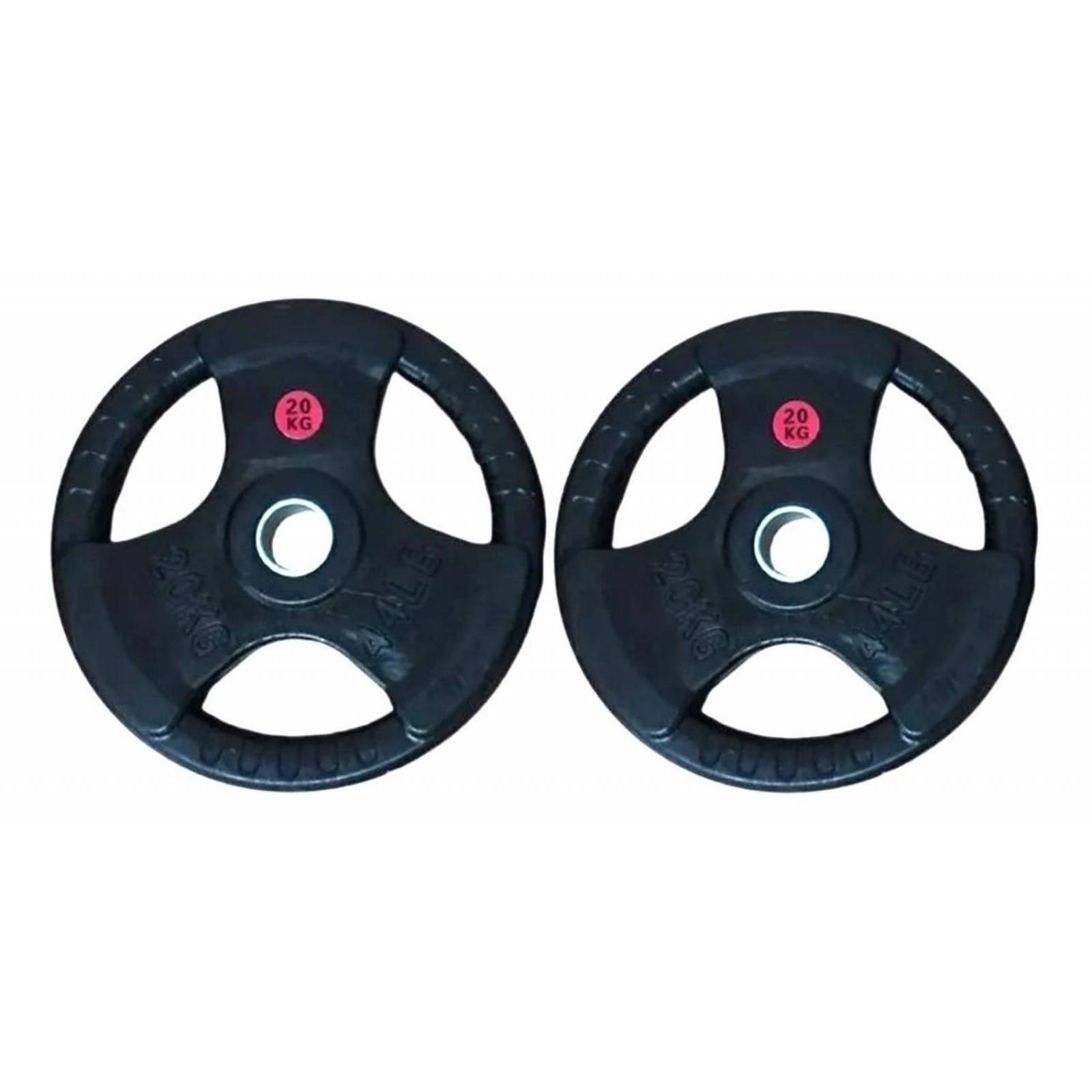 Par De Discos Para Pesas Olimpicos Barra Gym Agarradera 20kg 