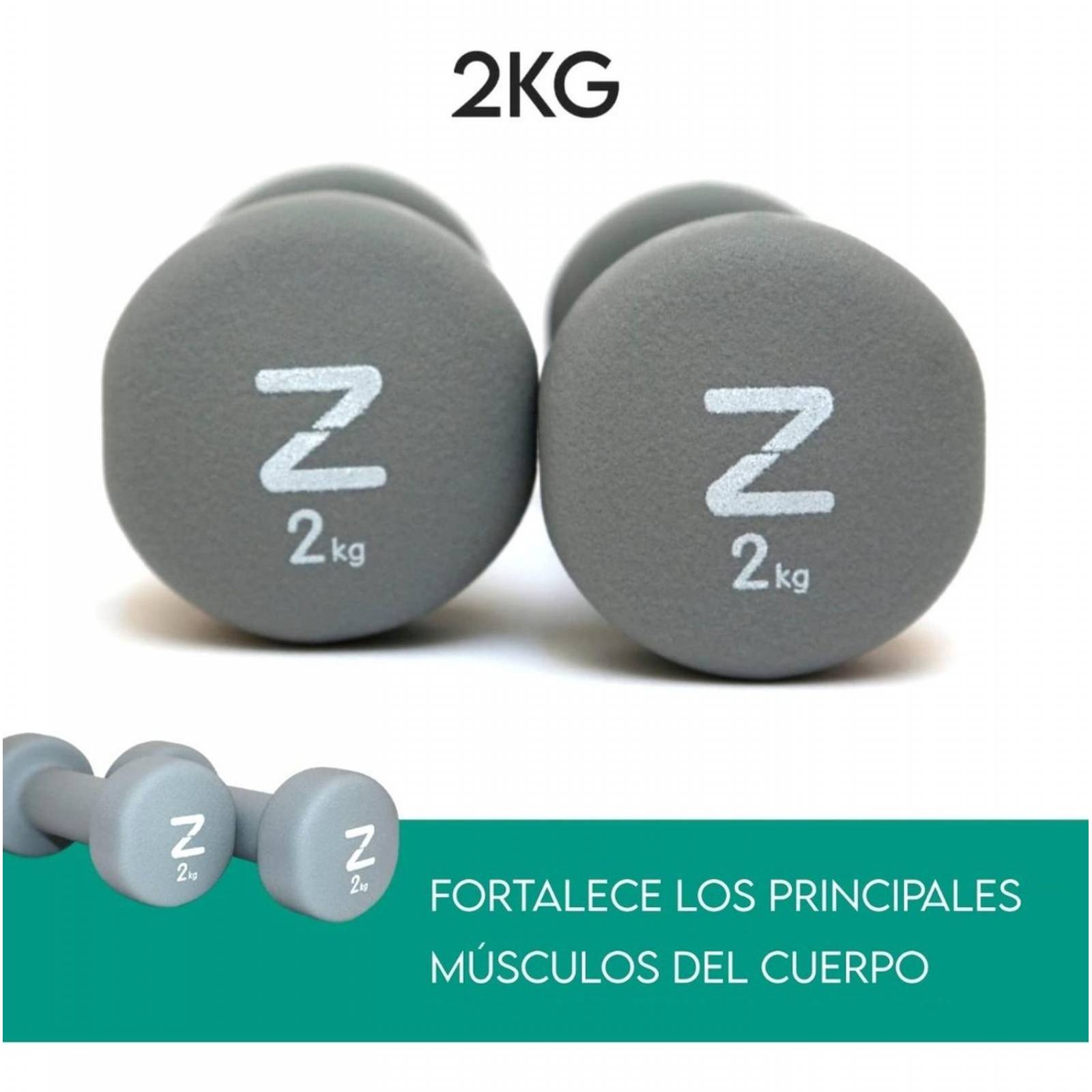 Juego De Pesas Kit De Mancuernas Gym Para Ejercicio Par 2kg