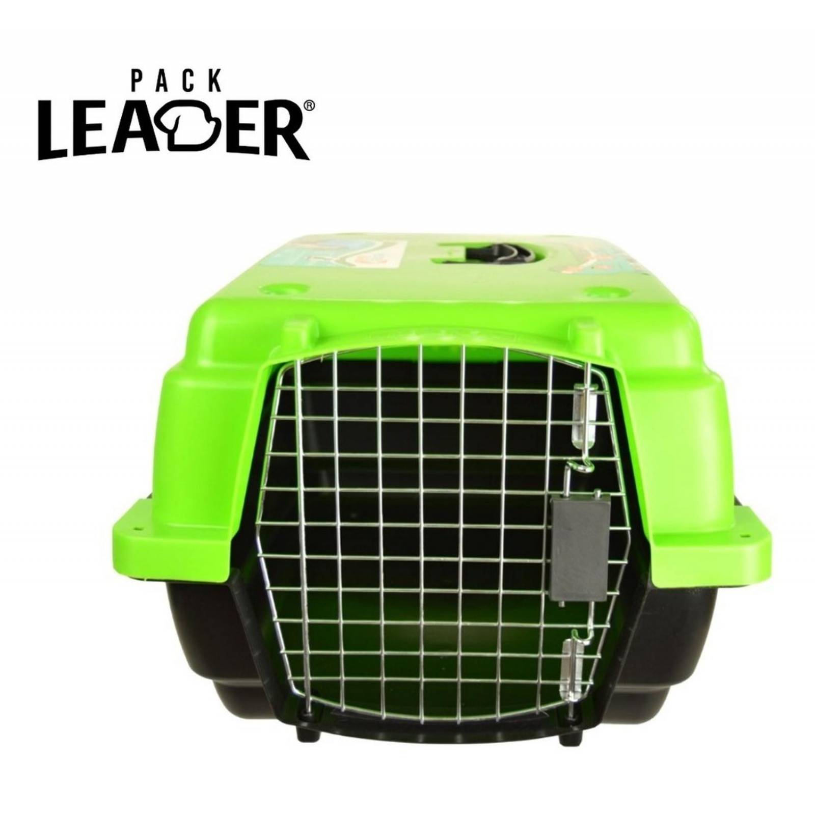 Transportadora Jaula Perros Chicos Gato Rigida Reja Metalica 0003-CH Verde