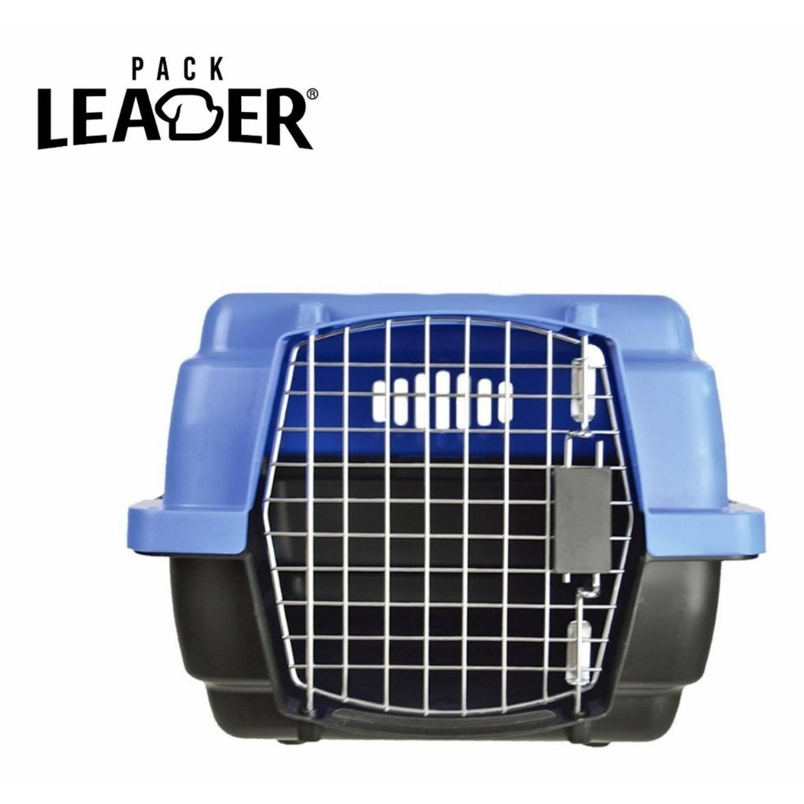 Transportadora Jaula Perros Chicos Gato Rigida Reja Metalica 0003-CH Azul
