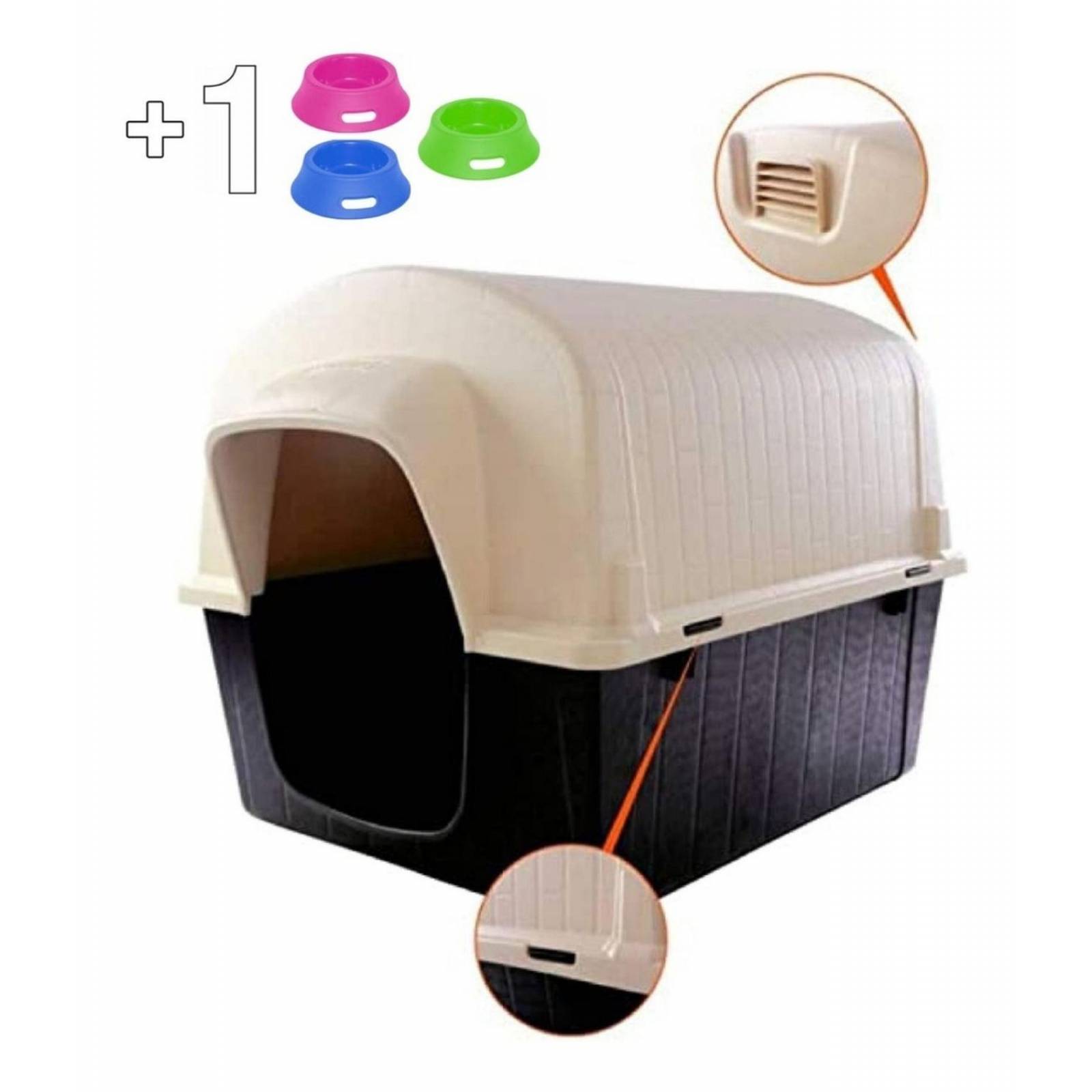 Casa Termica Para Perros Razas Medianas Resistente Exterior 