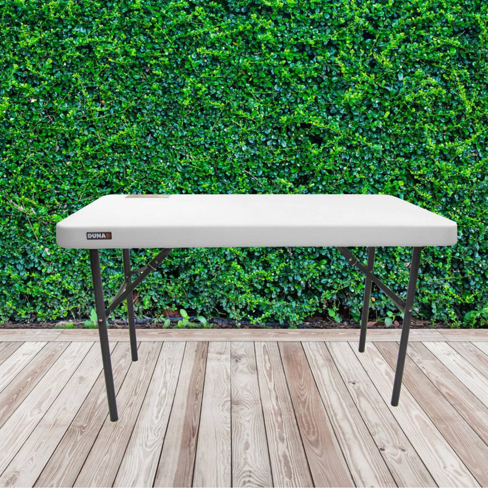 Mesa Plegable Chica de Plastico Blanca Tablon Jardin 1.20 m