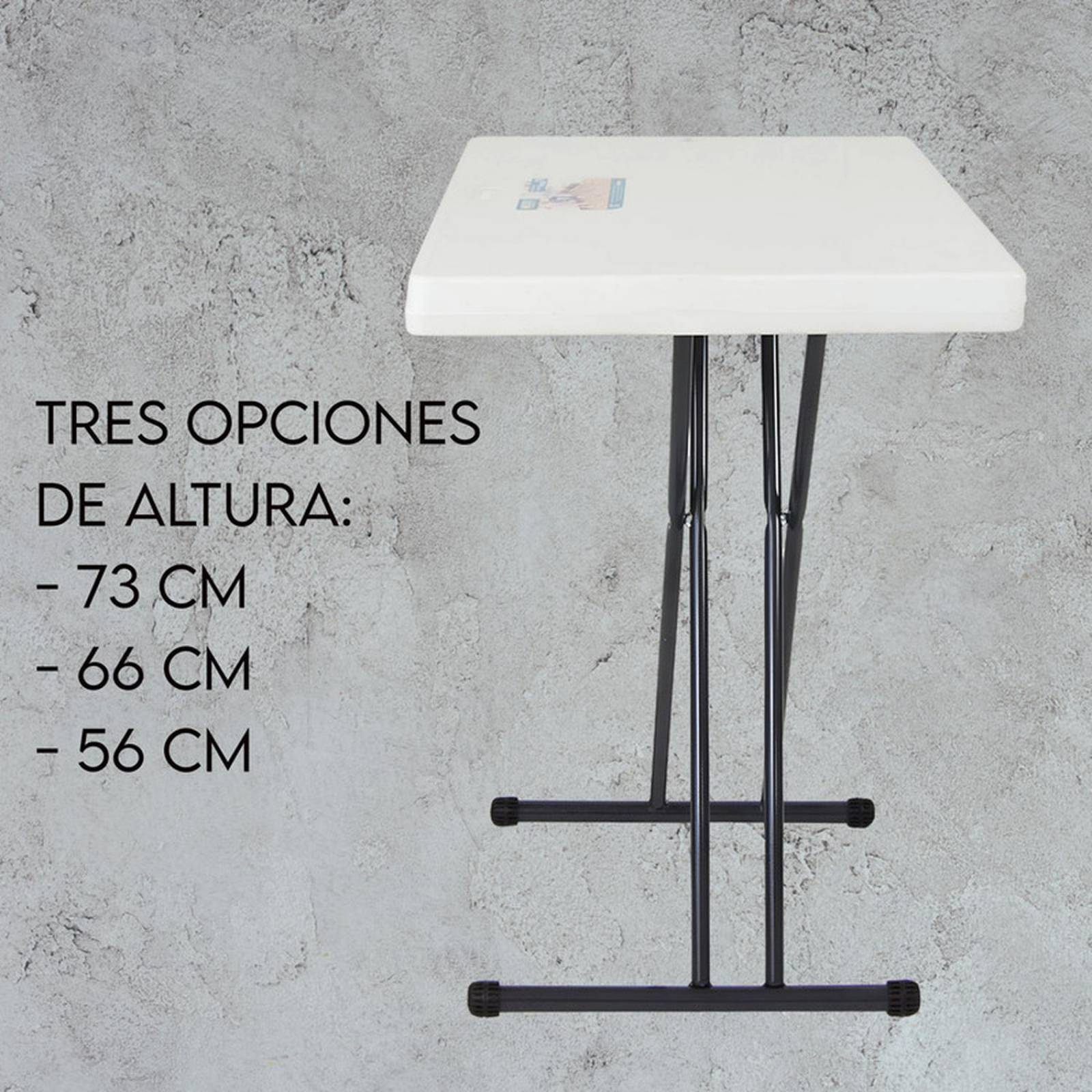 Mesa de plastico cuadrada chica plegable de Servicio Jardin 
