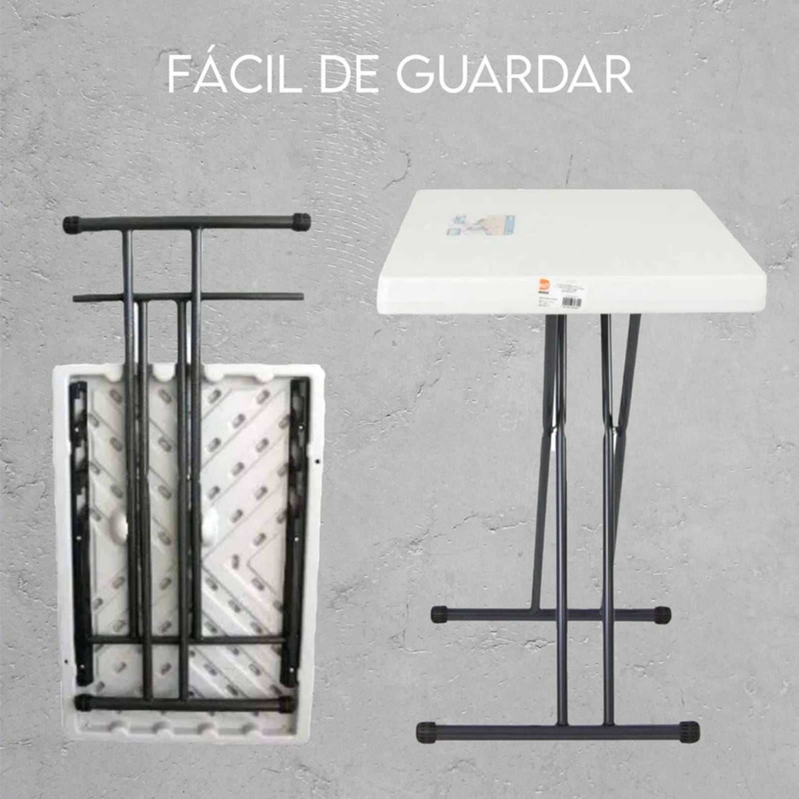 Mesa de plastico cuadrada chica plegable de Servicio Jardin 