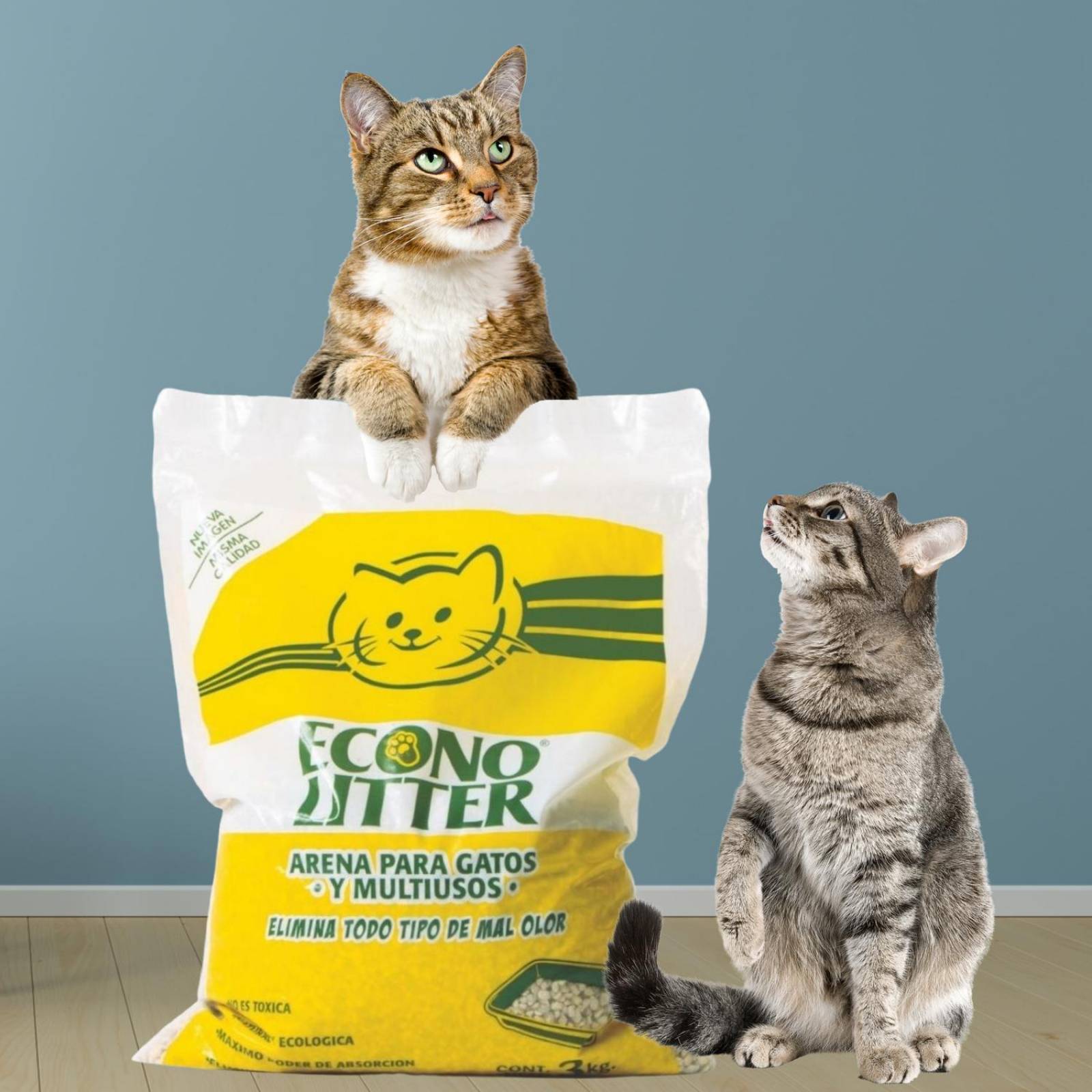 Econolitter Arena para Gato Muliuso Absorbente Natural 20kg 