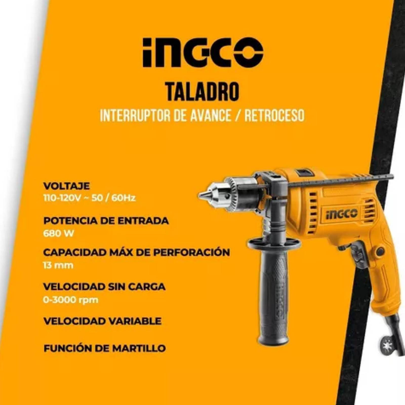 Taladro Percutor Inalambrico De Impacto Electrico p Cemento 
