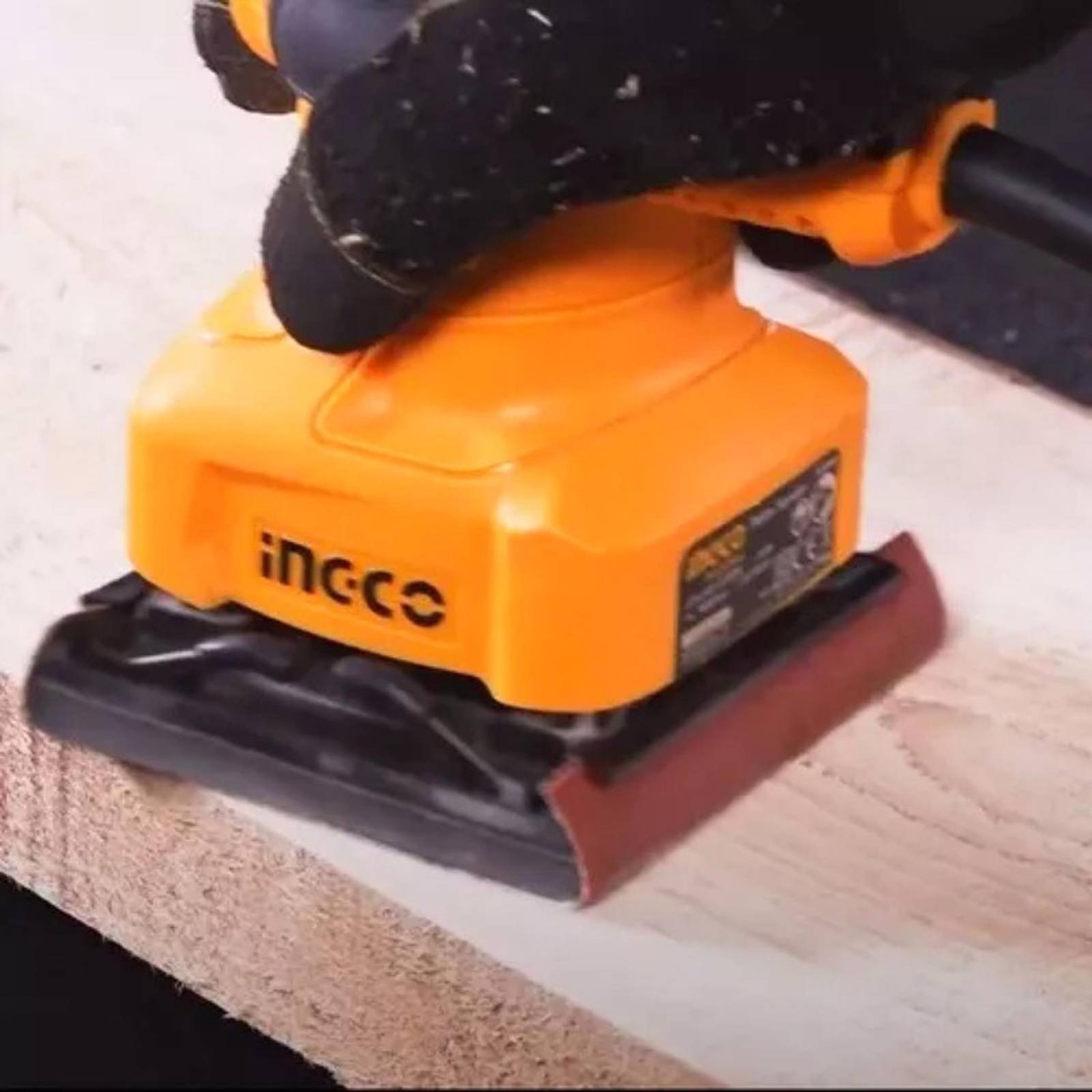 Lijadora Orbital Electrica Con 5 Hojas Lija De 1/4 Hoja 240W 