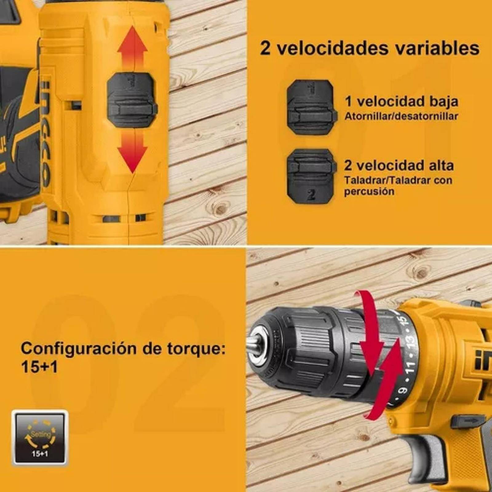 Taladro Inalambrico Atornilla Electrico Portatil Recargable 