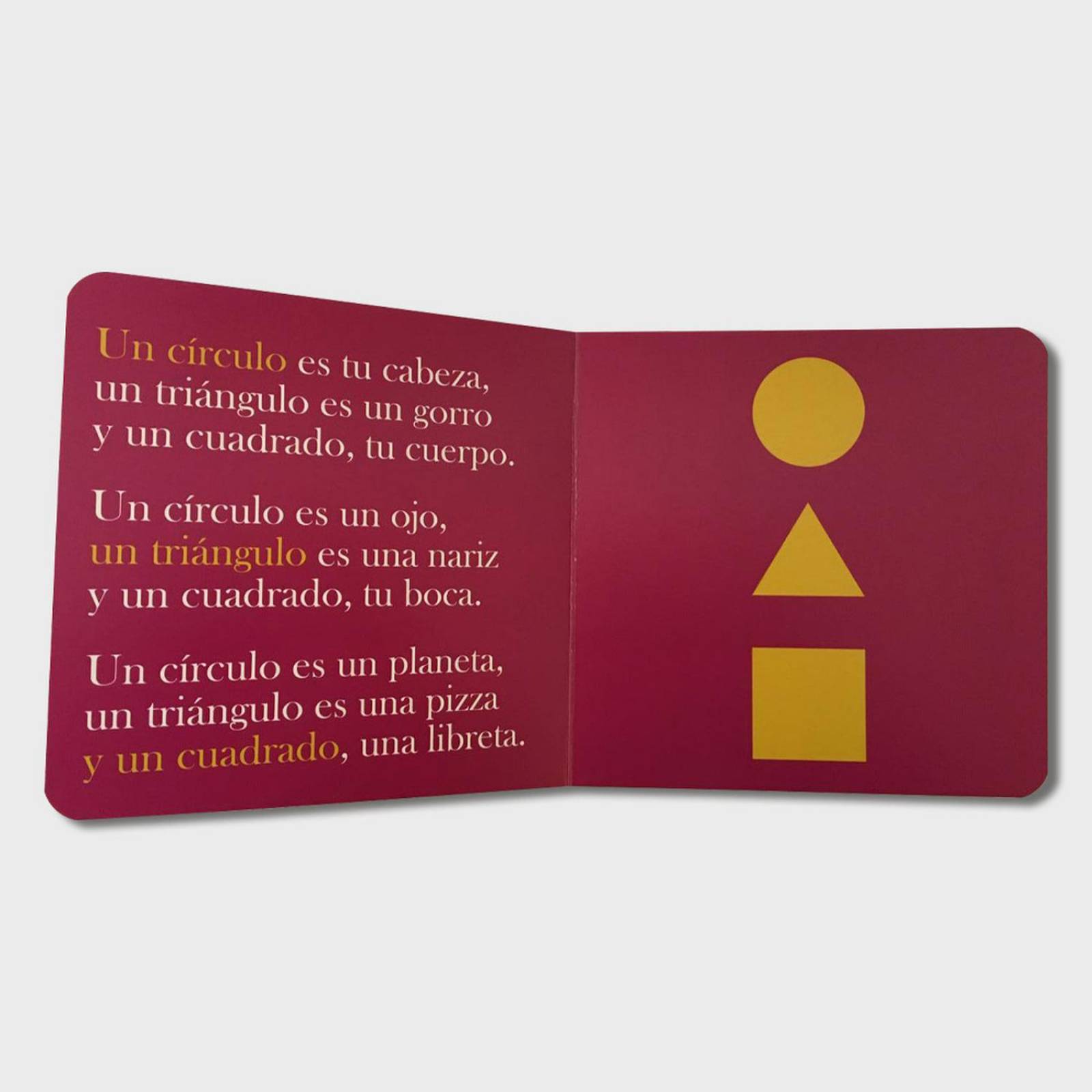 Libro Un cuadrado un círculo y un triángulo Cuento infantil 