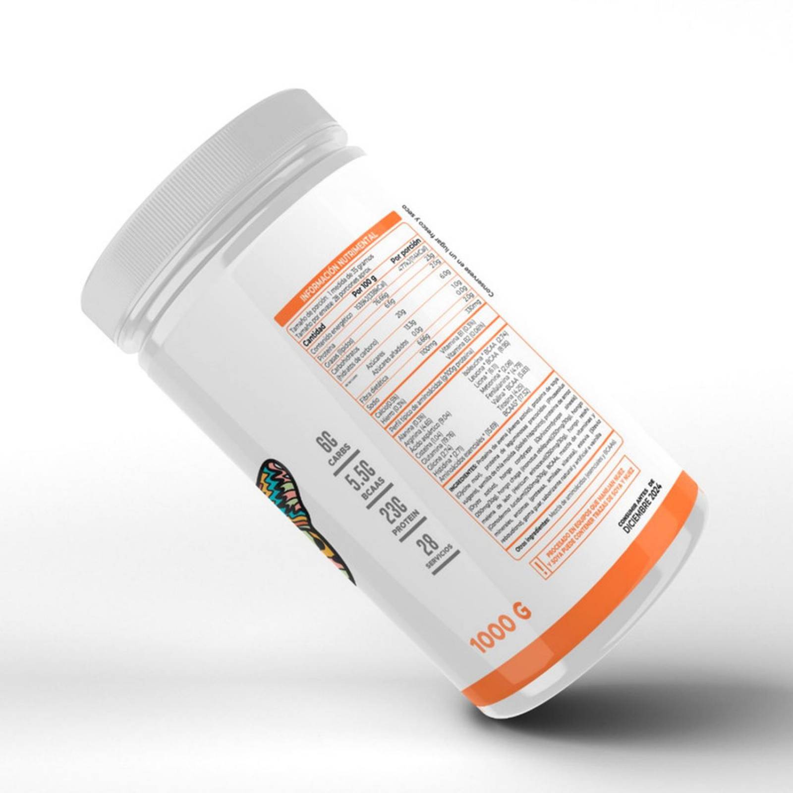 Proteina Vegana en Polvo con Hongos suplemento Protein Shake 