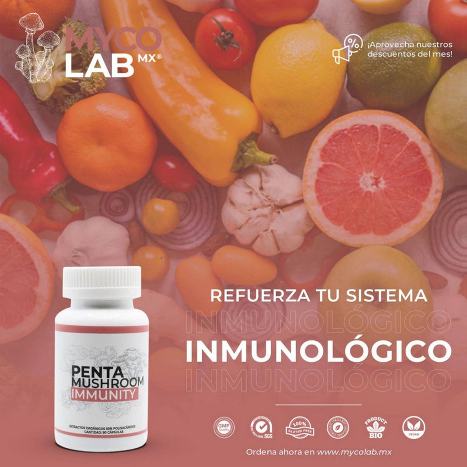 PENTA Hongo Natural Sistema inmune antioxidante y colesterol