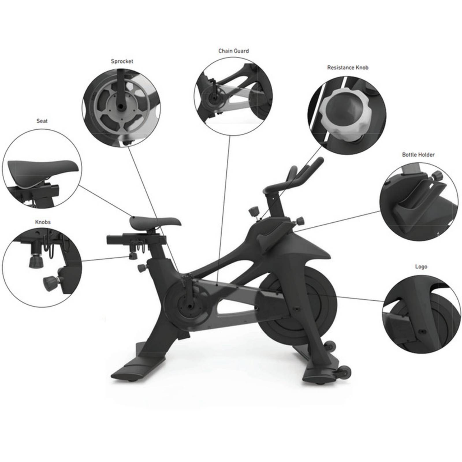 Bicicleta Spinning estatica fija para ejercicio estacionaria