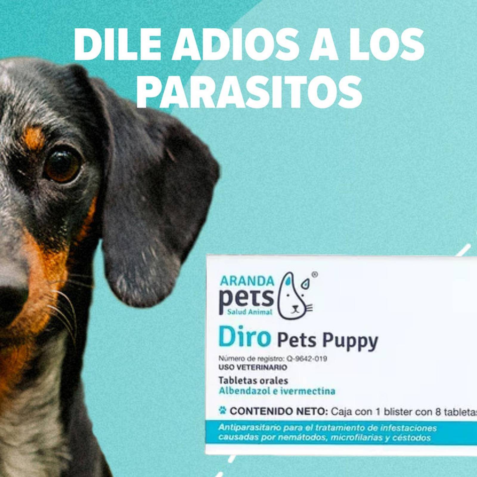 Desparasitante perros cachorros DIRO PETS PUPPY 8 TABS 350MG