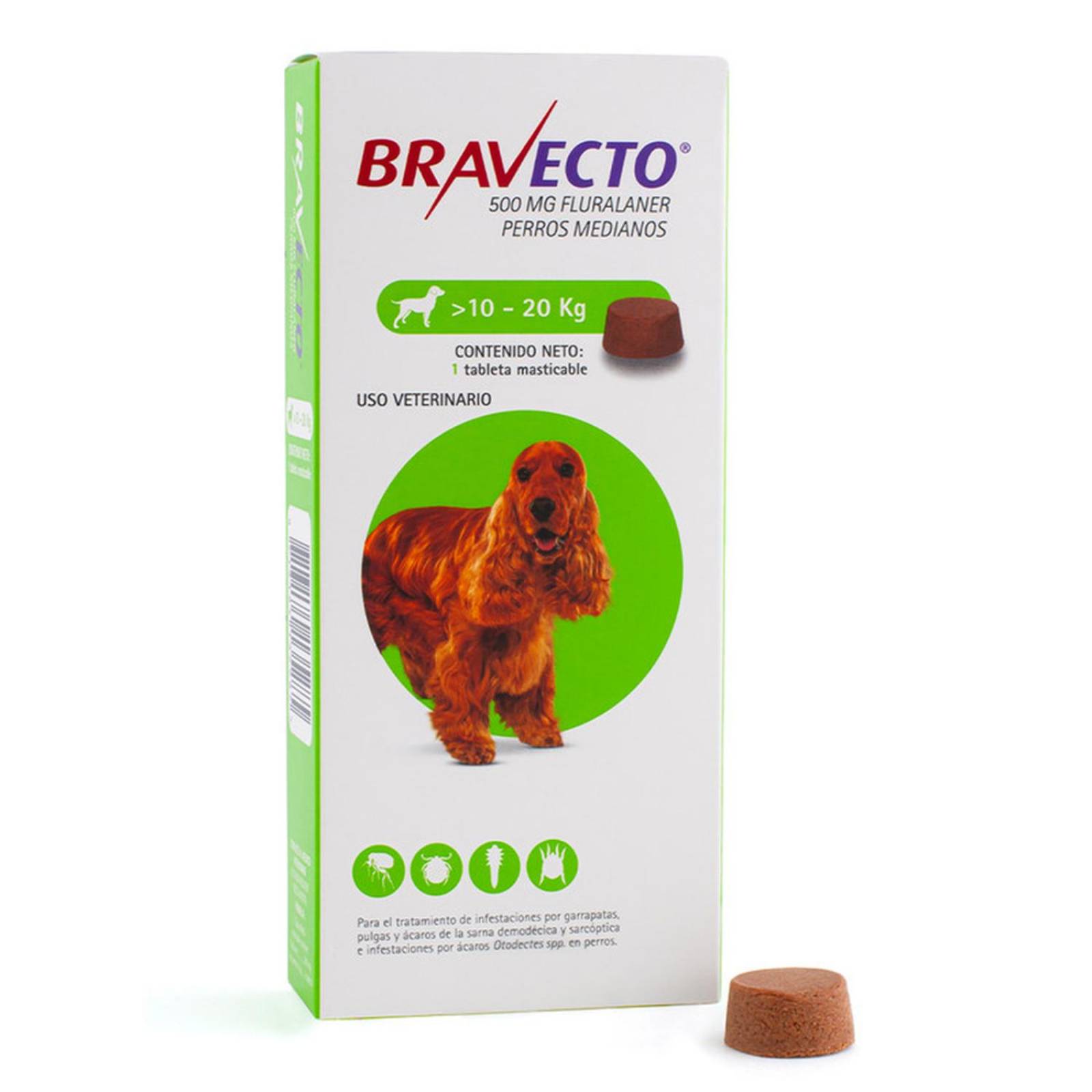 SOLUCION Antipulgas para perros DE 10 a 20 KG en tabletas 