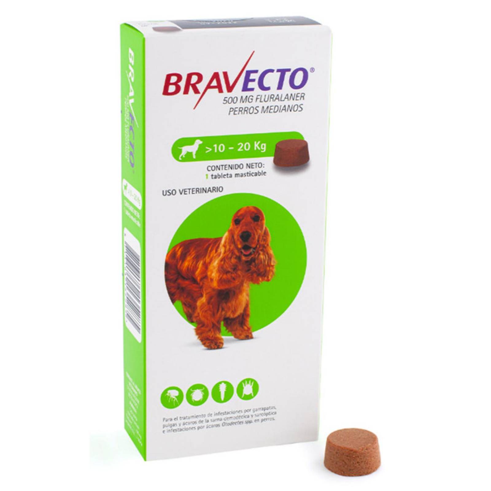 SOLUCION Antipulgas para perros DE 10 a 20 KG en tabletas 