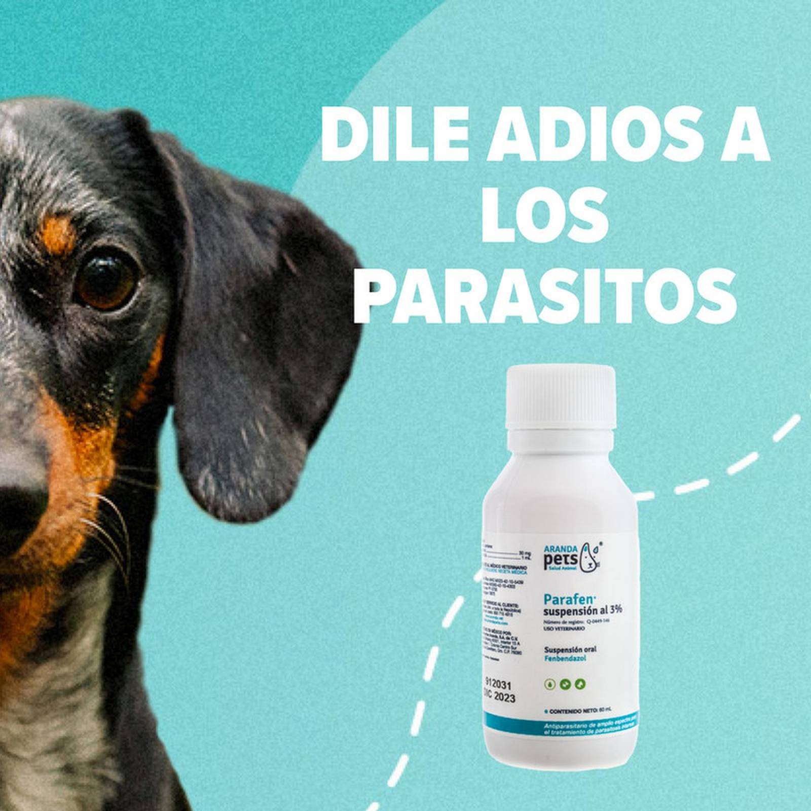 DESPARASITANTE PARA ANIMALES PARAFEN SUSPENSION AL 3% 60 ML