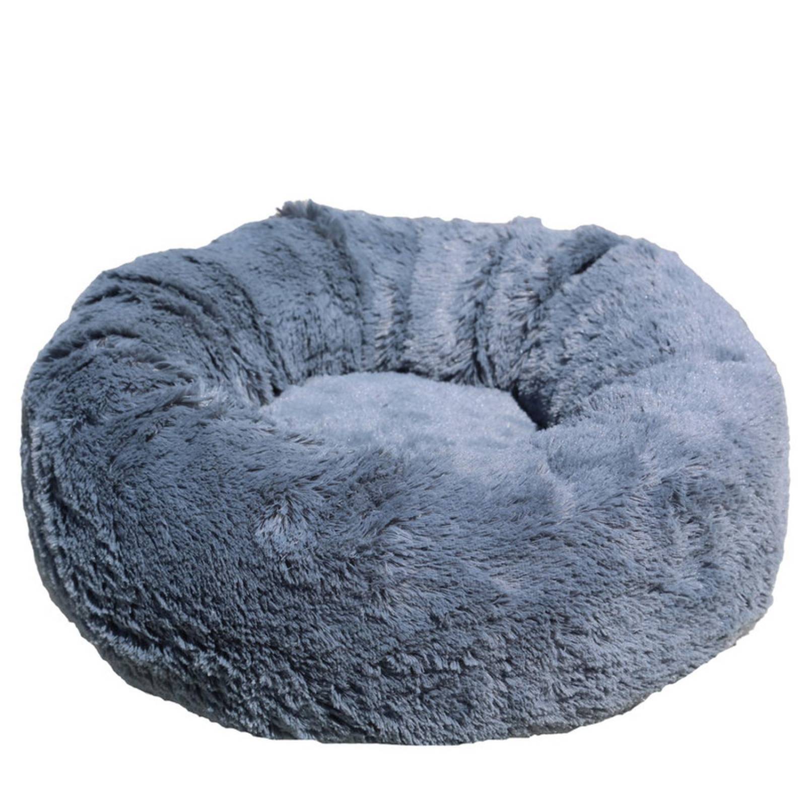 Cama para perro mediano dona Resistente puff relleno Suave Gris