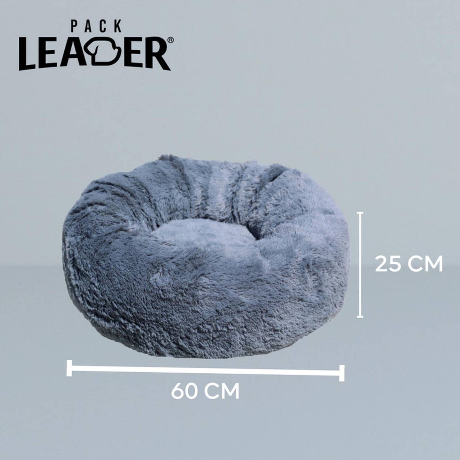 Cama para perro chico dona antiestres Suave puff Resistente Gris