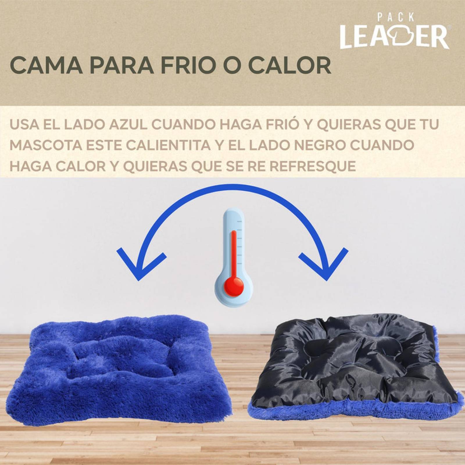 Cama para Perros grandes Impermeable Lavable Relleno Suave Azul