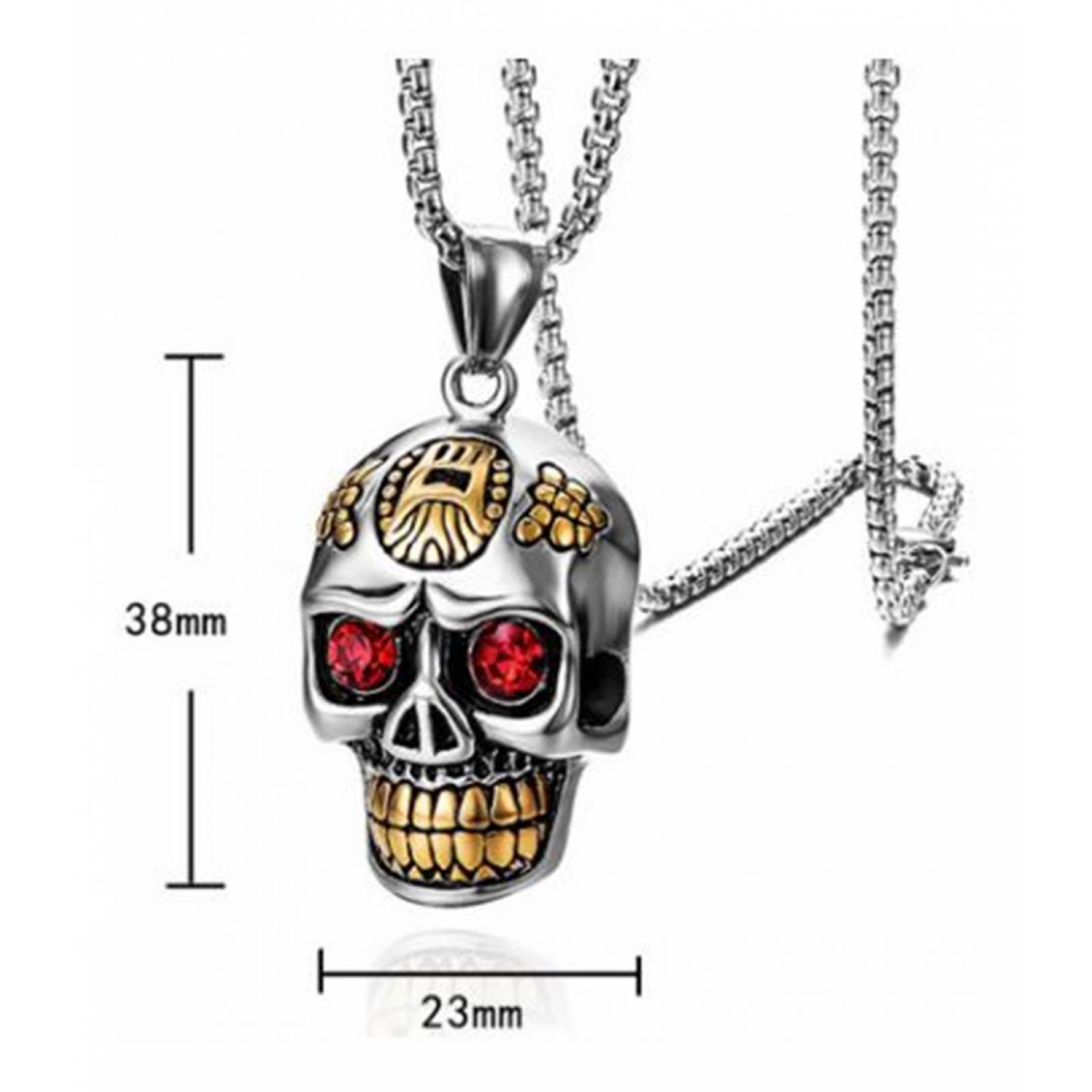 Collar Cadena Calavera Craneo Acero Inoxidable Hombre Mujer