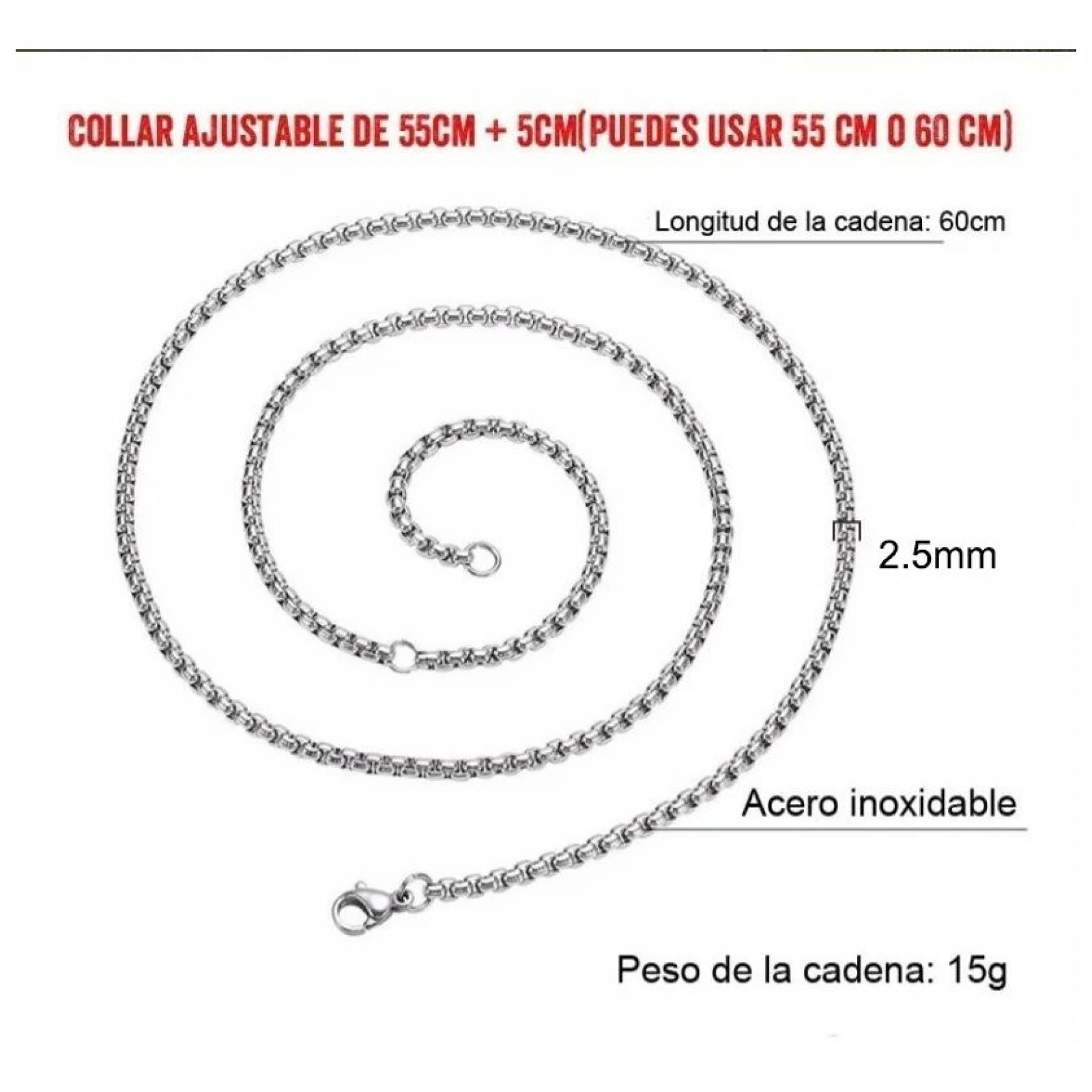 Collar Cadena Calavera Craneo Acero Inoxidable Hombre Mujer