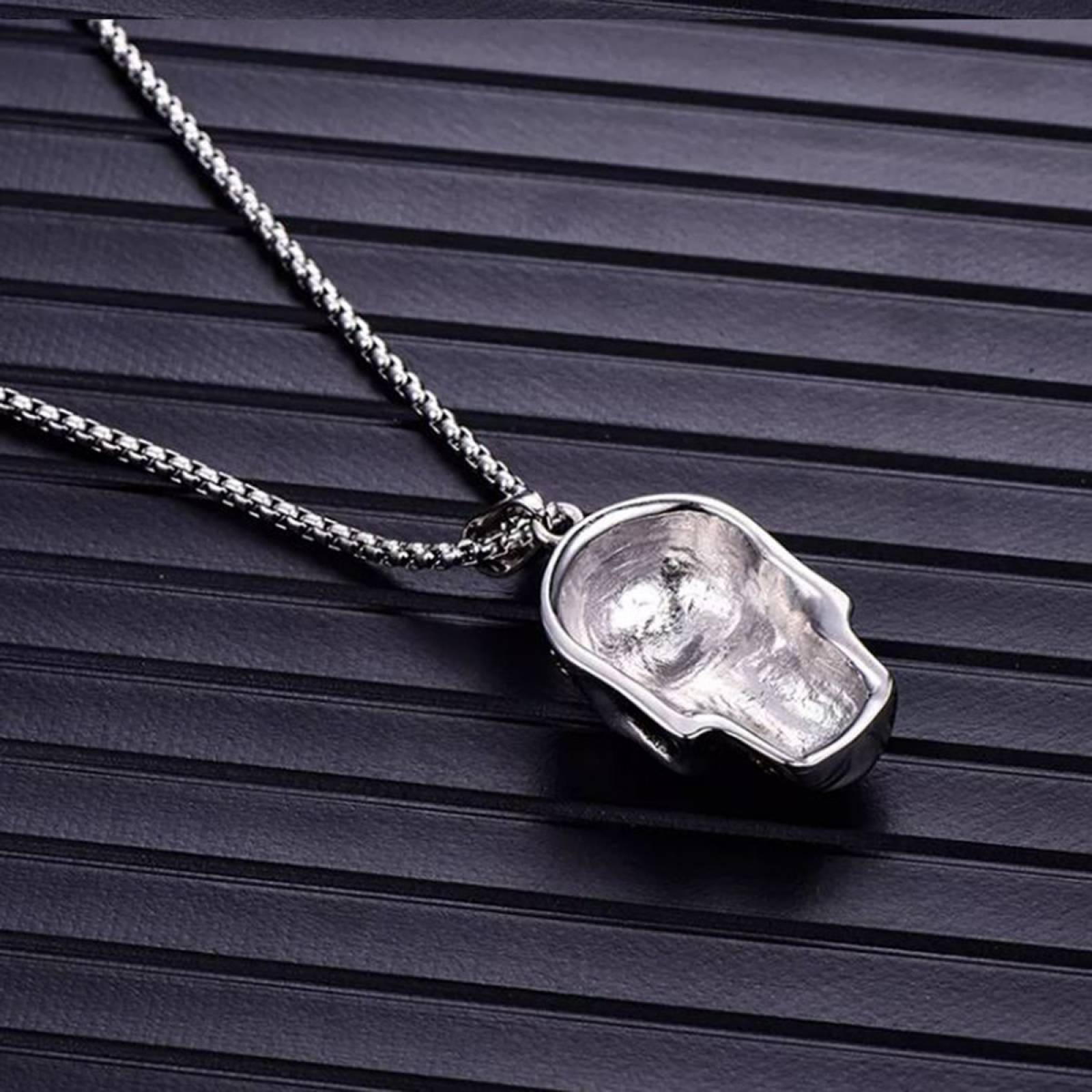 Collar Cadena Calavera Craneo Acero Inoxidable Hombre Mujer