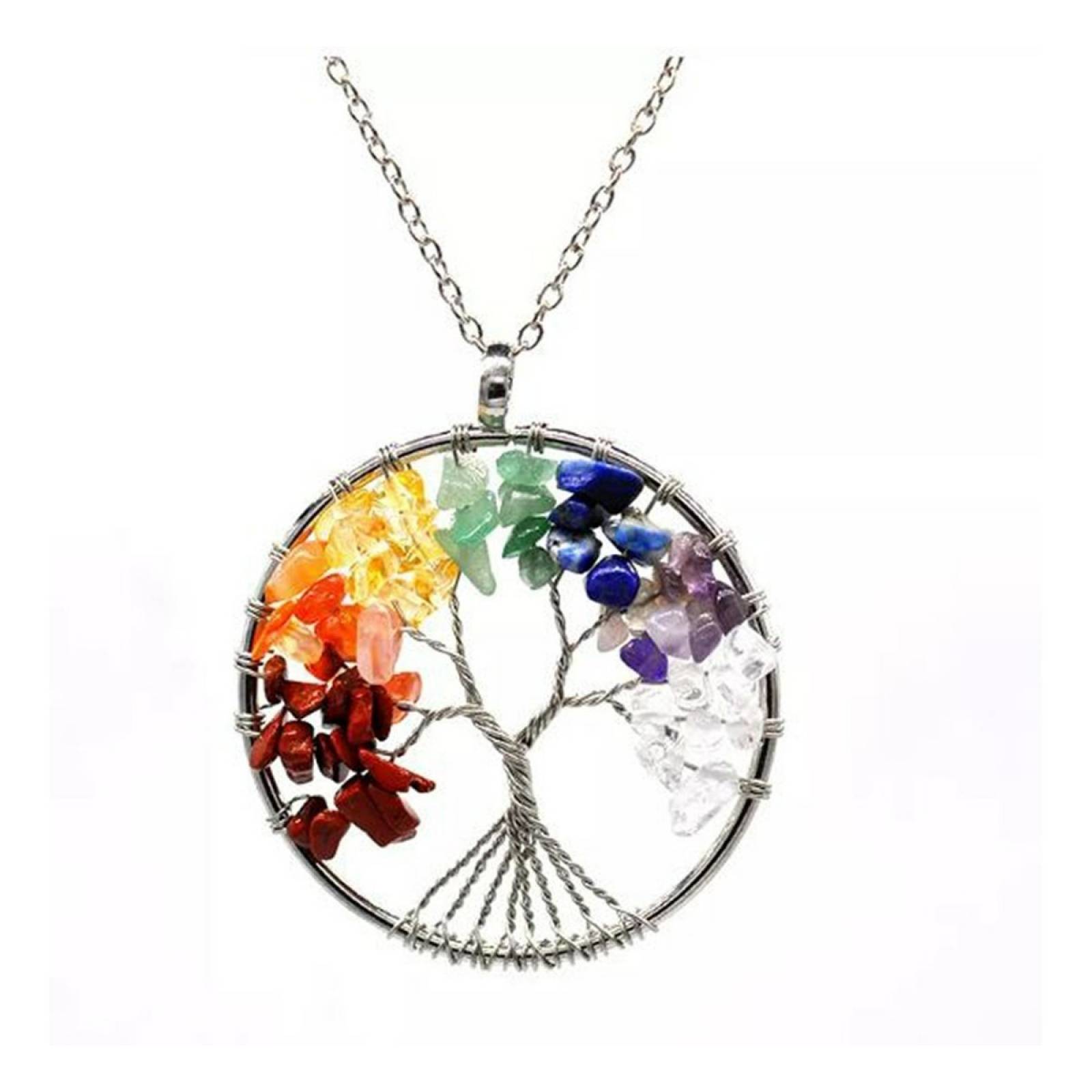  Collar Cuarzo Collar Arbol De La Vida Cuarzo Chakras Yoga
