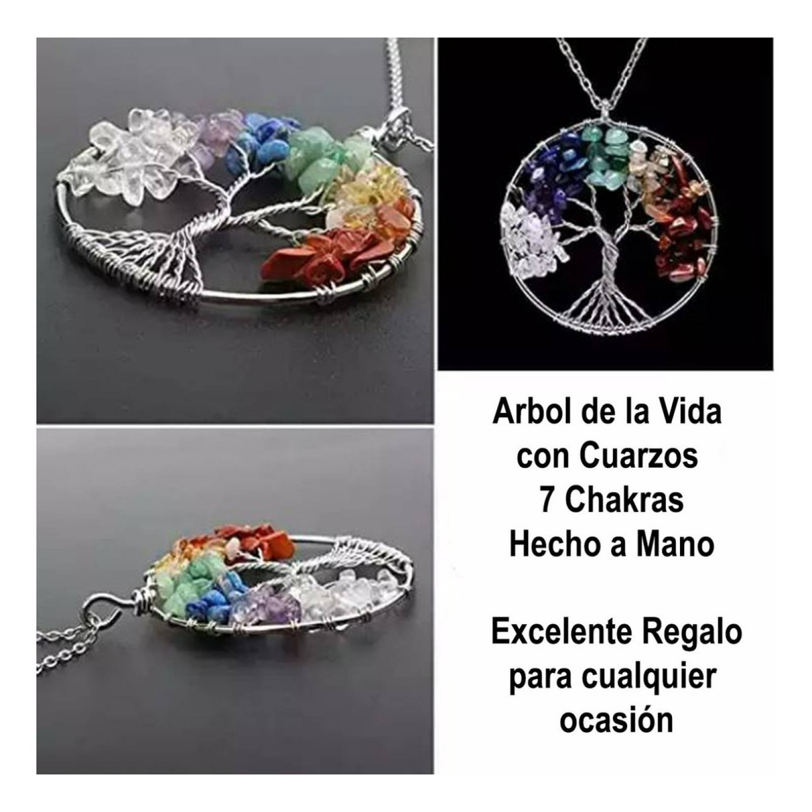  Collar Cuarzo Collar Arbol De La Vida Cuarzo Chakras Yoga