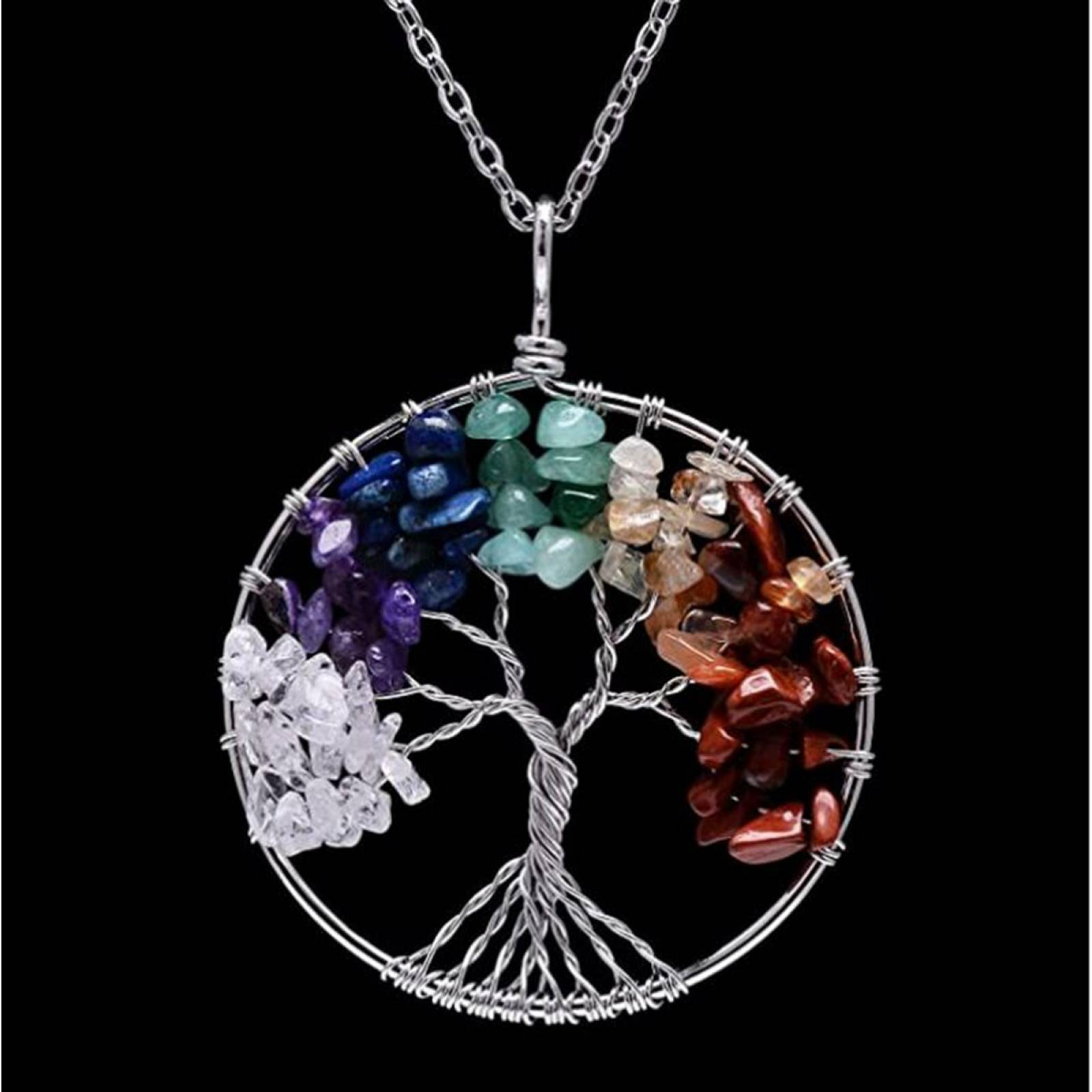 Collar Cuarzo Collar Arbol De La Vida Cuarzo Chakras Yoga