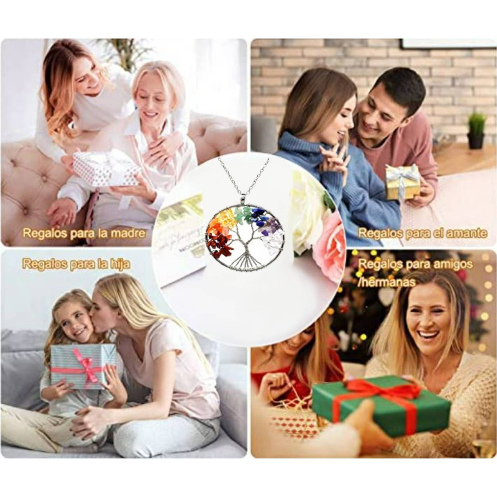  Collar Cuarzo Collar Arbol De La Vida Cuarzo Chakras Yoga