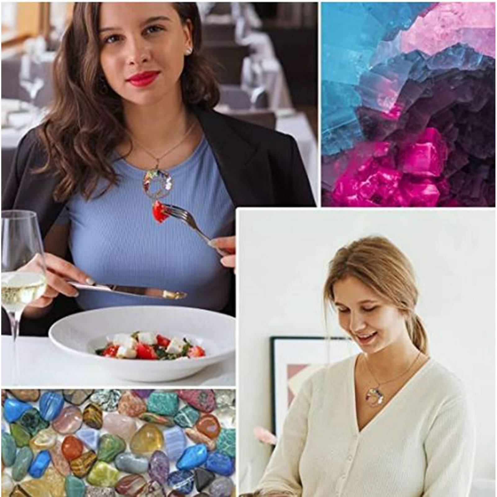  Collar Cuarzo Collar Arbol De La Vida Cuarzo Chakras Yoga