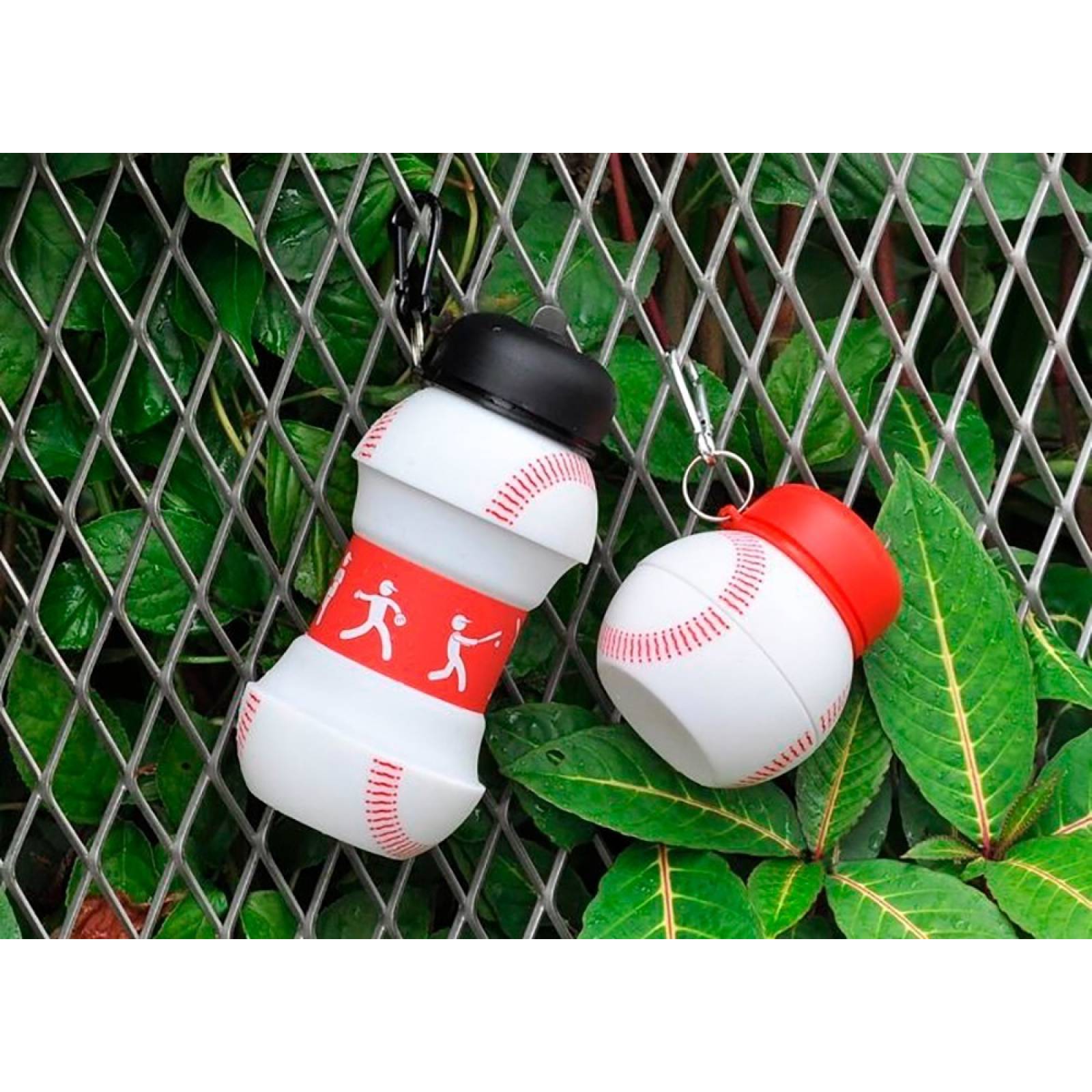 Botella Balon Pelota Plegable Para Agua Deporte Beisbol Mlb