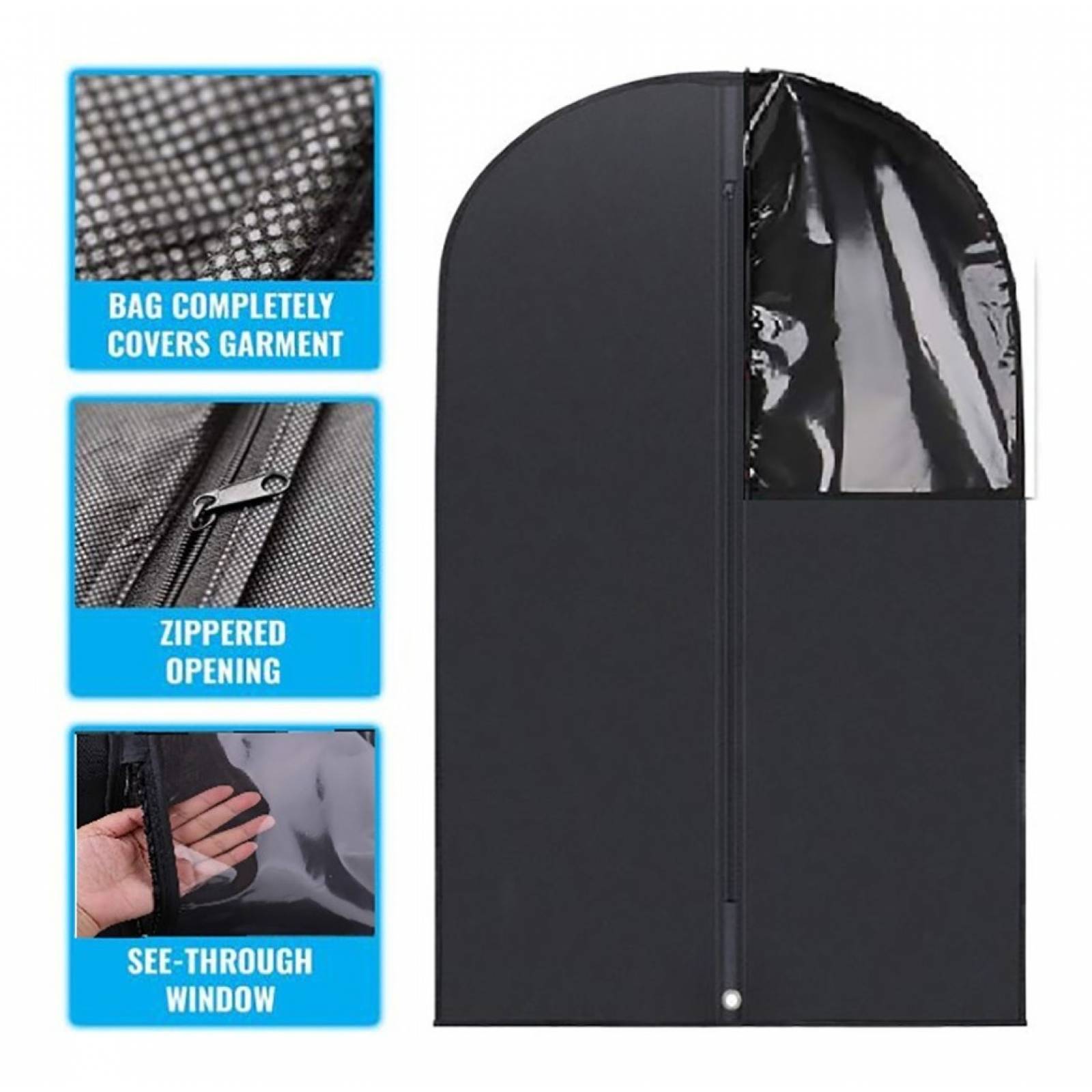 MADIOLA 3 Portatrajes, Bolsas Colgantes para Trajes, Sacos, Chamarras, Camisas, Blusas, Vestidos. Portador de Ropa