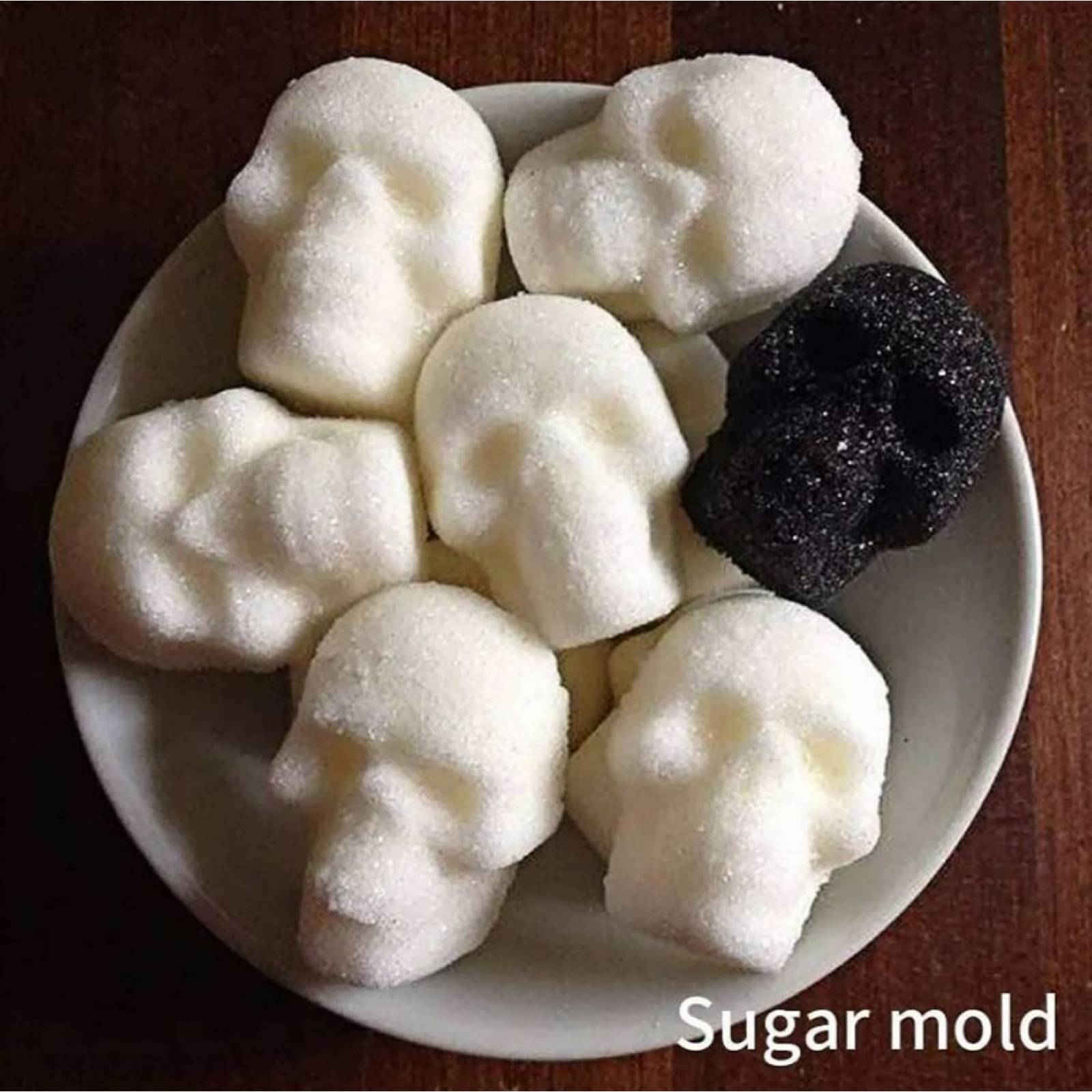 MADIOLA Bandeja de hielo, Molde de hielo en forma de Calavera, Craneo 3D para Chocolate Gelatina Repostería, bebidas